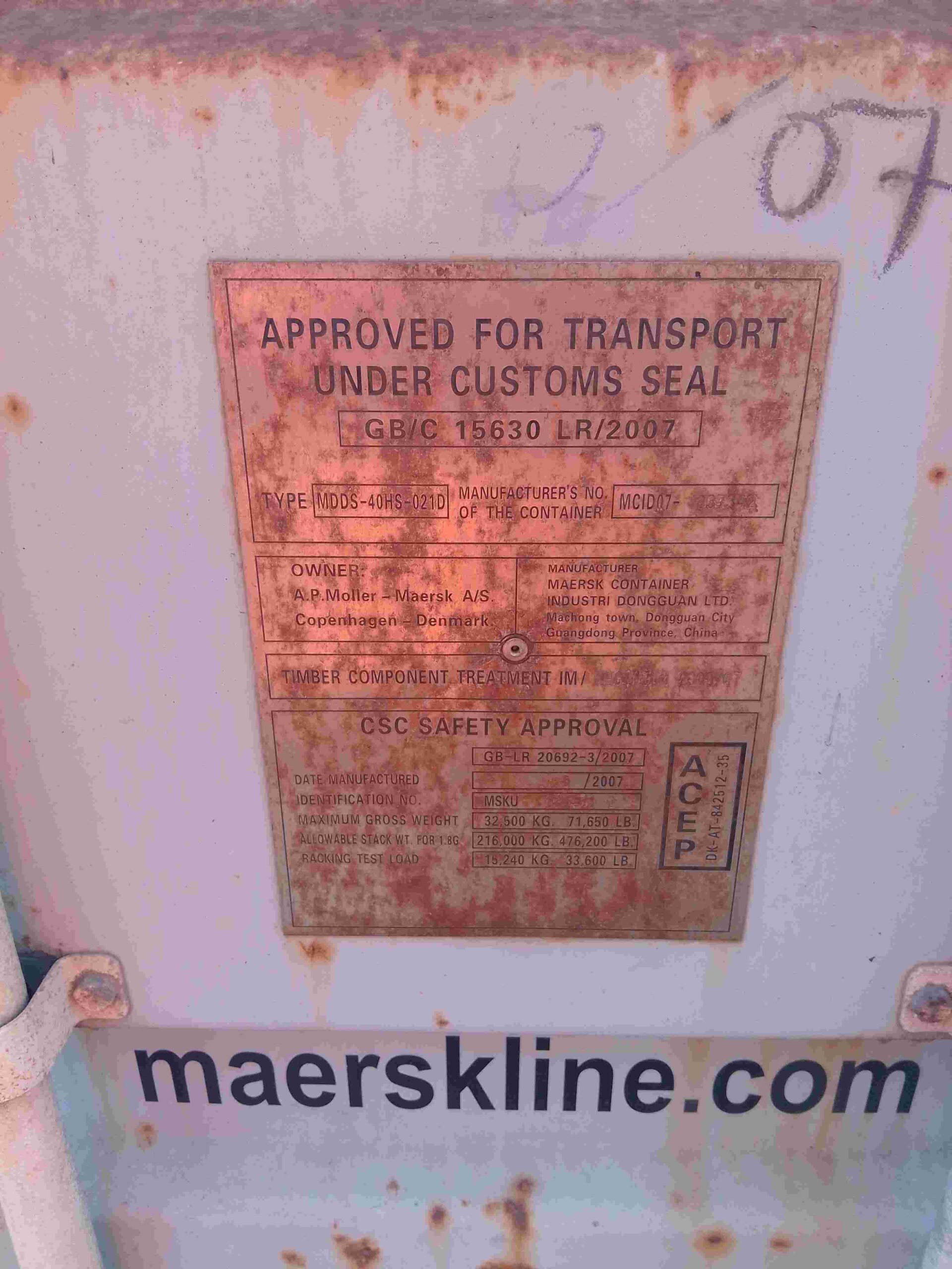 Kontener morski 12m (40'HC) MSKU0214712 - obrazek 3