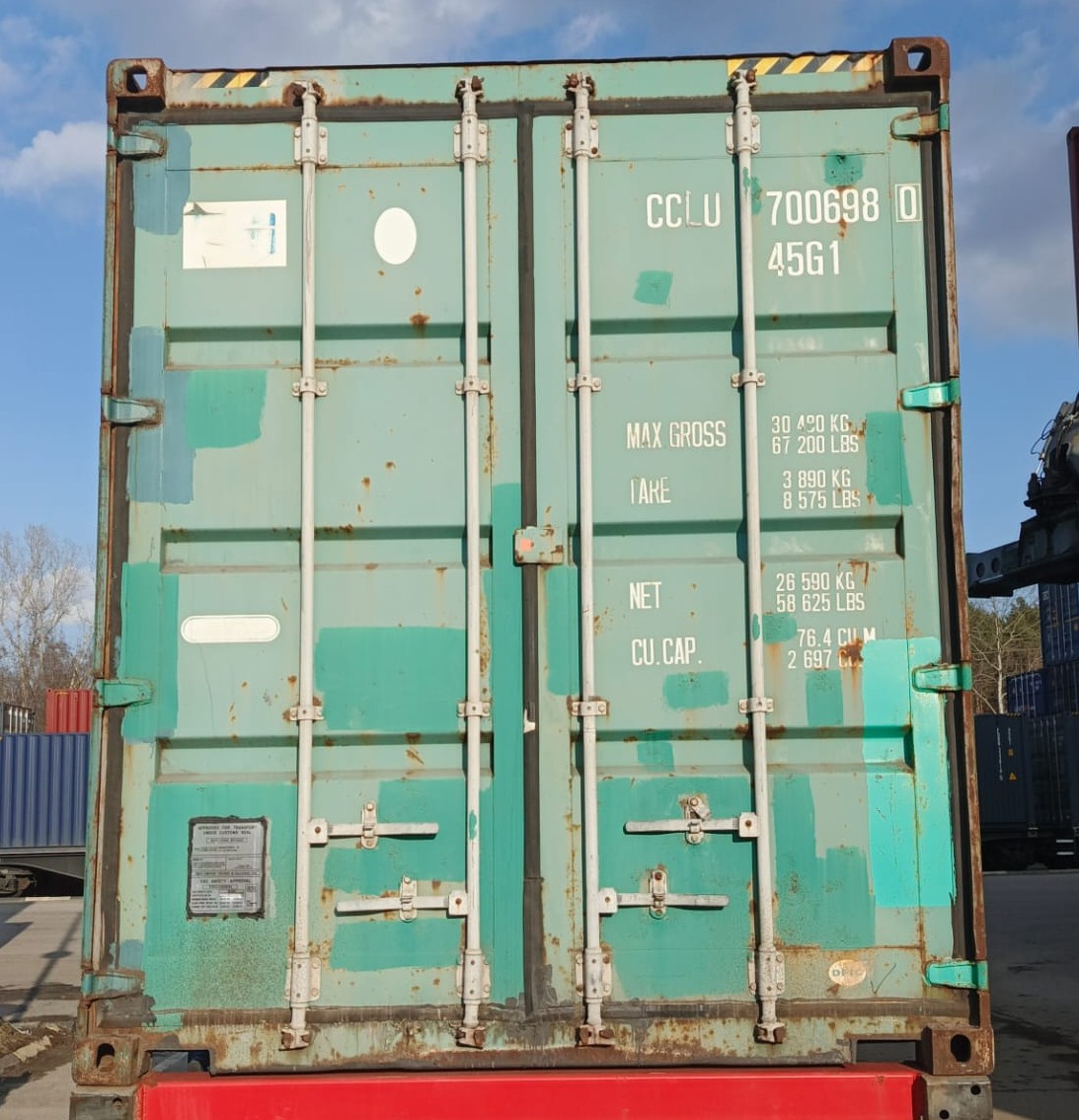 12m (40'HC) Kontener morski CCLU7006980 - obrazek 2