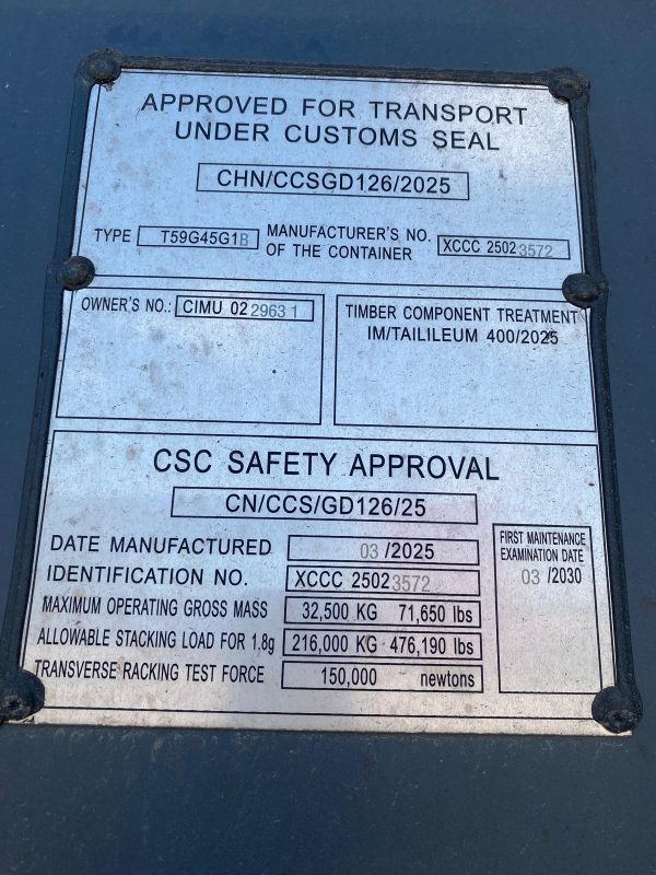 12m (40'HC) Kontener Morski CIMU0229631 - obrazek 4
