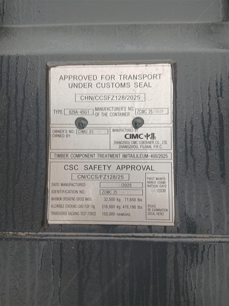 12m (40'HC) Kontener morski CIMU0333625 - obrazek 5