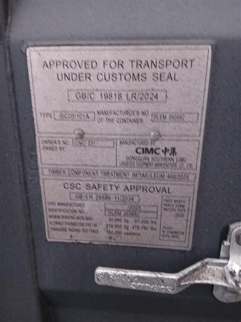 6m (20'DC) Kontener Morski CIMU0319041 - obrazek 7