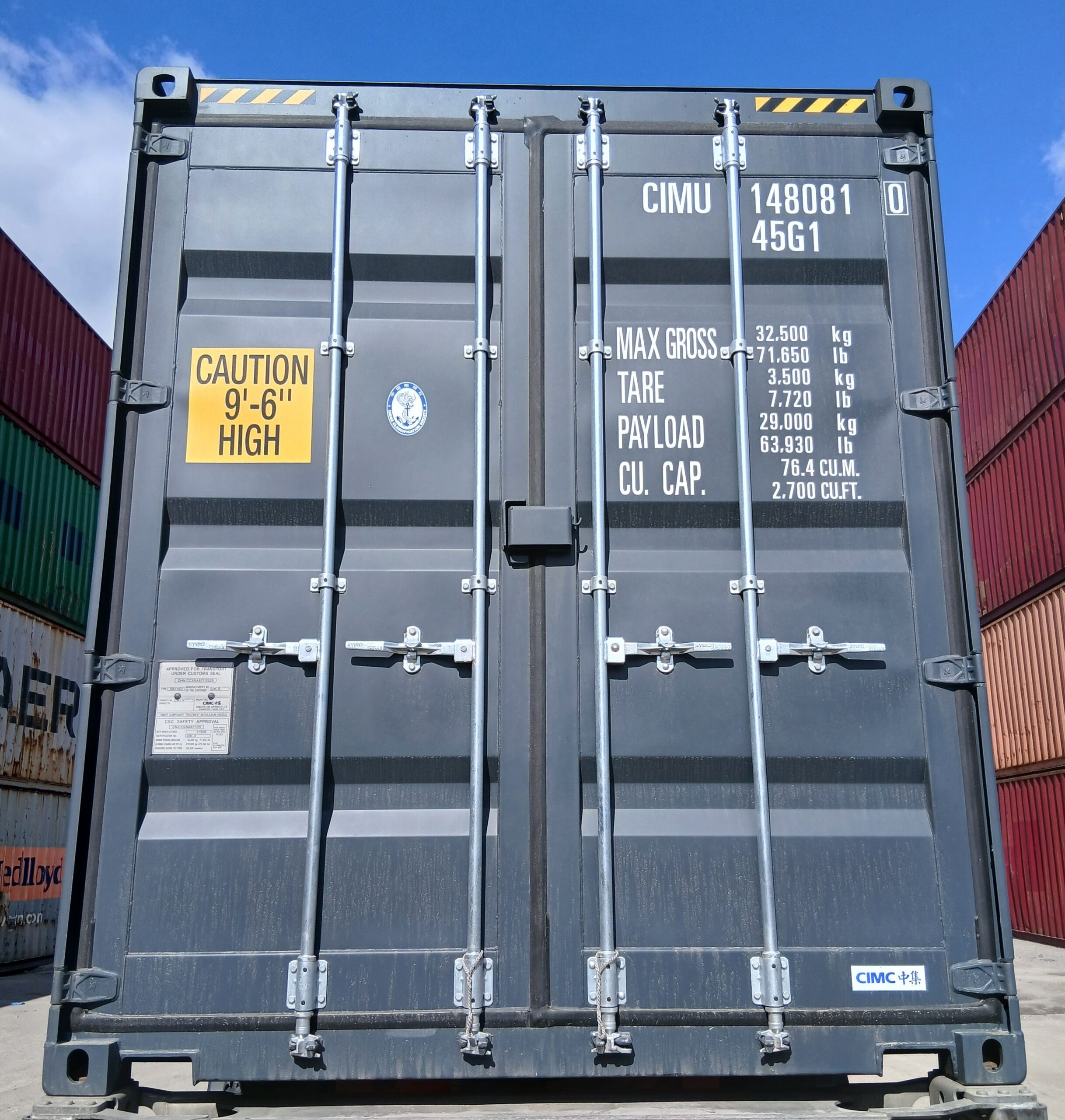 12m (40'HC) Kontener morski CIMU1480810 - obrazek 4