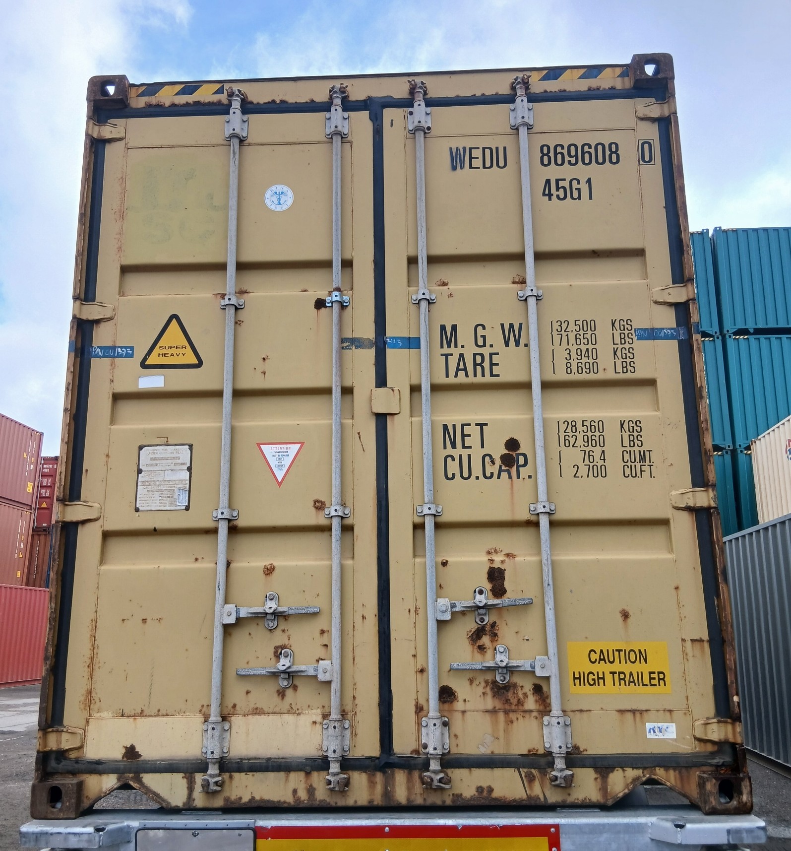 Kontener morski 12m (40'HC) WEDU8696080 - obrazek 4