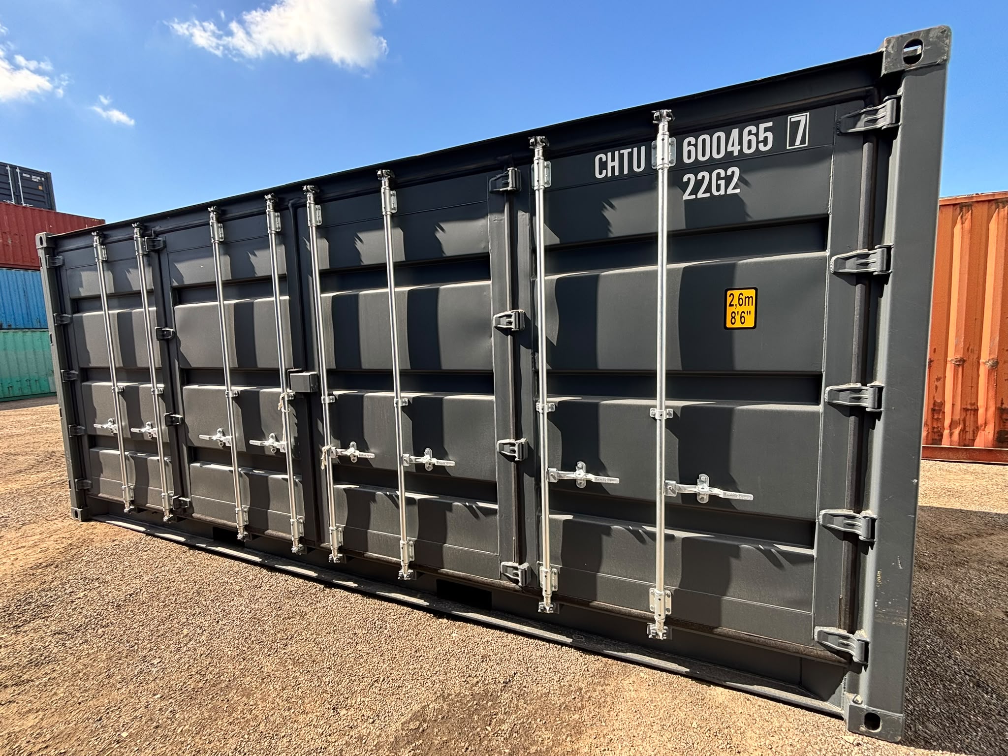 Kontener morski 6m (20'DC) Full Open Side CHTU6004657 - obrazek 6
