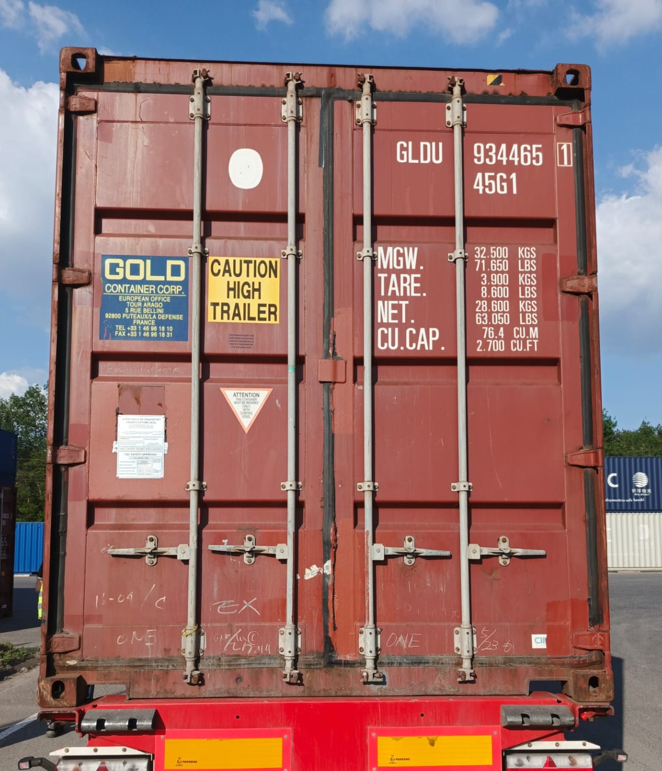 12m (40'HC) Kontener morski GLDU9344651 - obrazek 8
