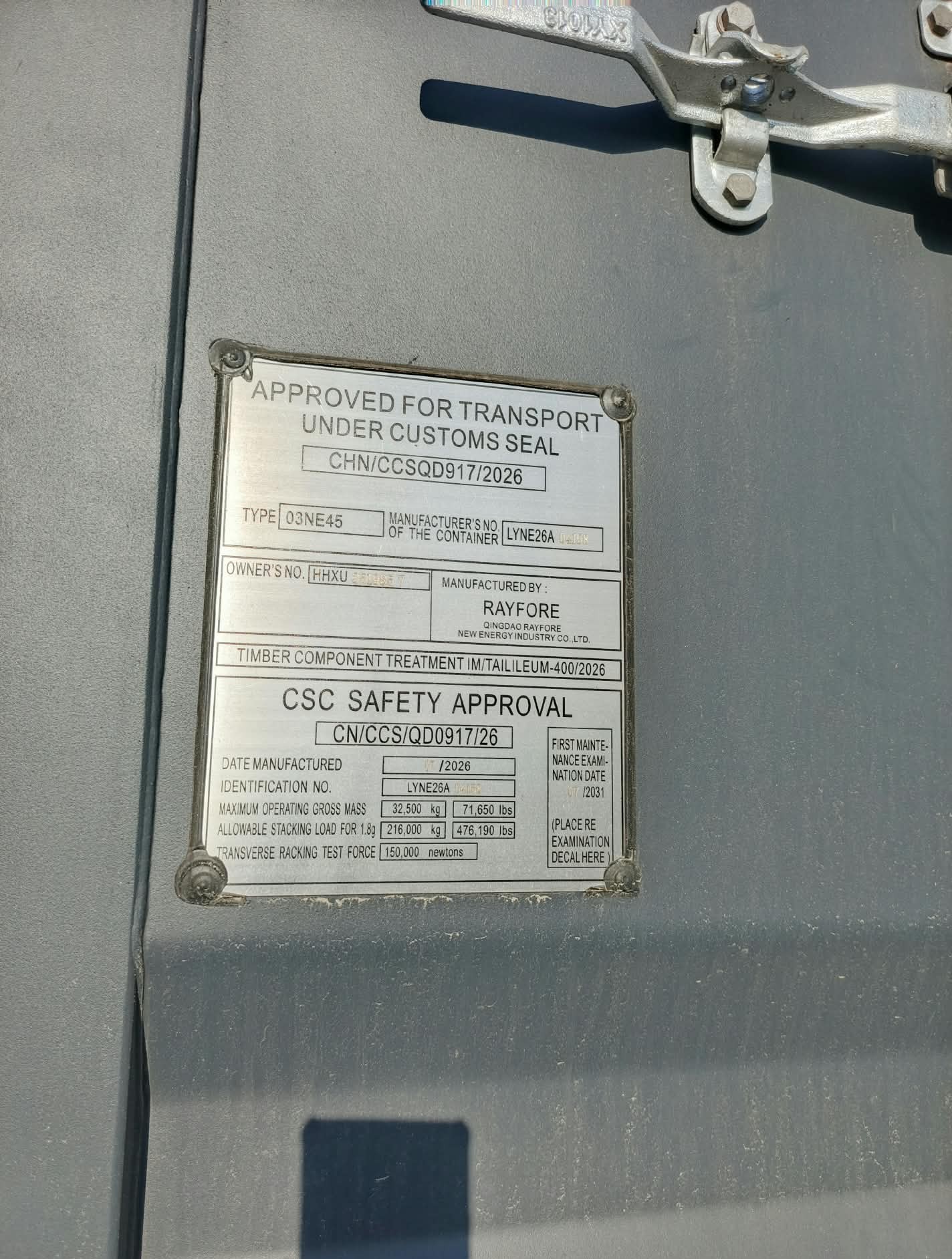 Kontener morski 12m (40'HC) HHXU3519857 - obrazek 5
