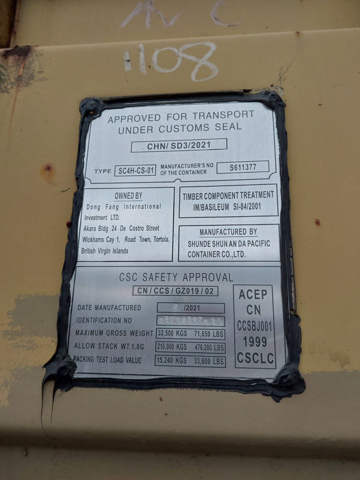 12m (40'HC) Kontener morski WEDU8347431 - obrazek 14