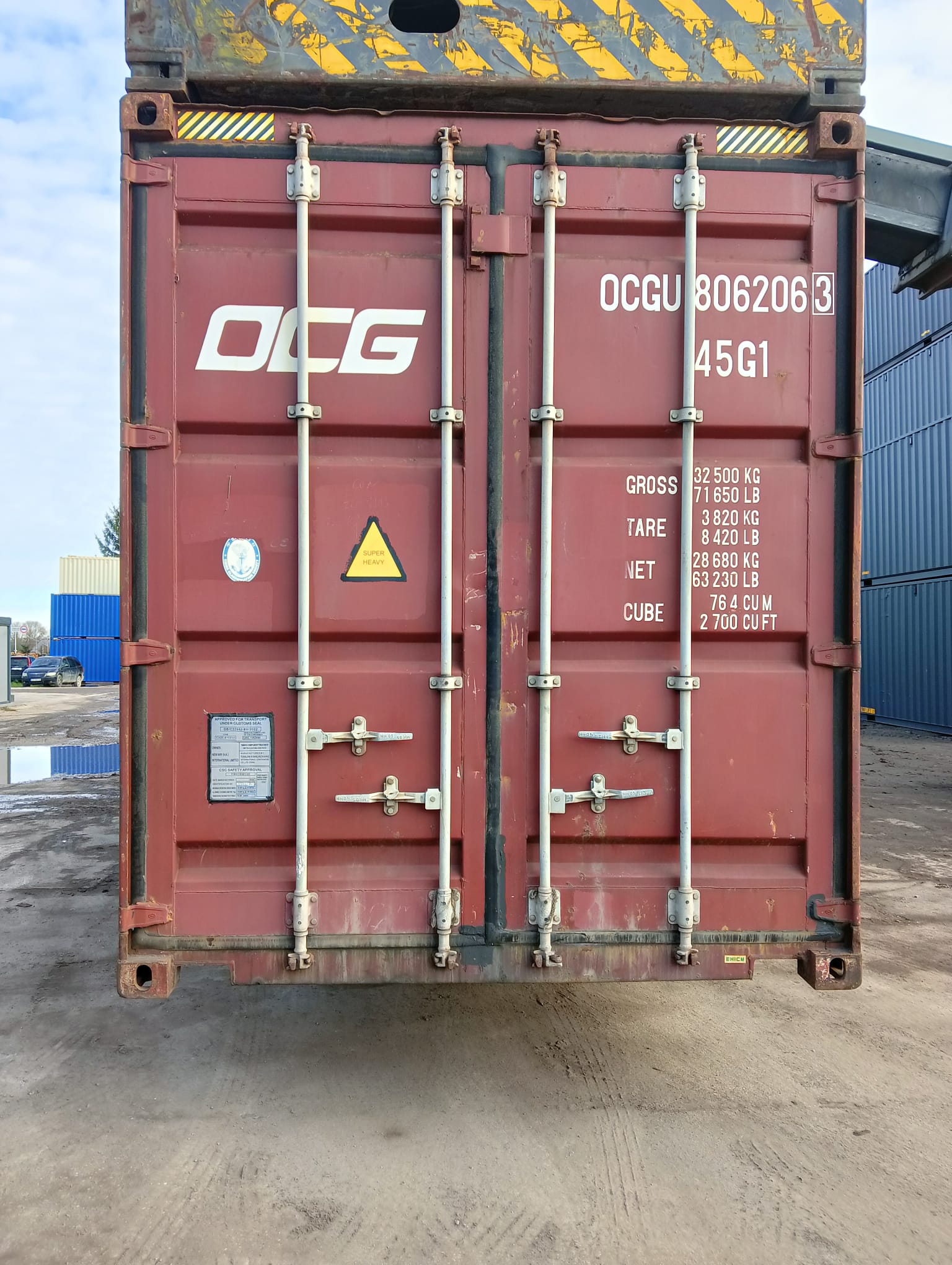 12m (40'HC) Kontener morski OCGU8062063 - obrazek 4