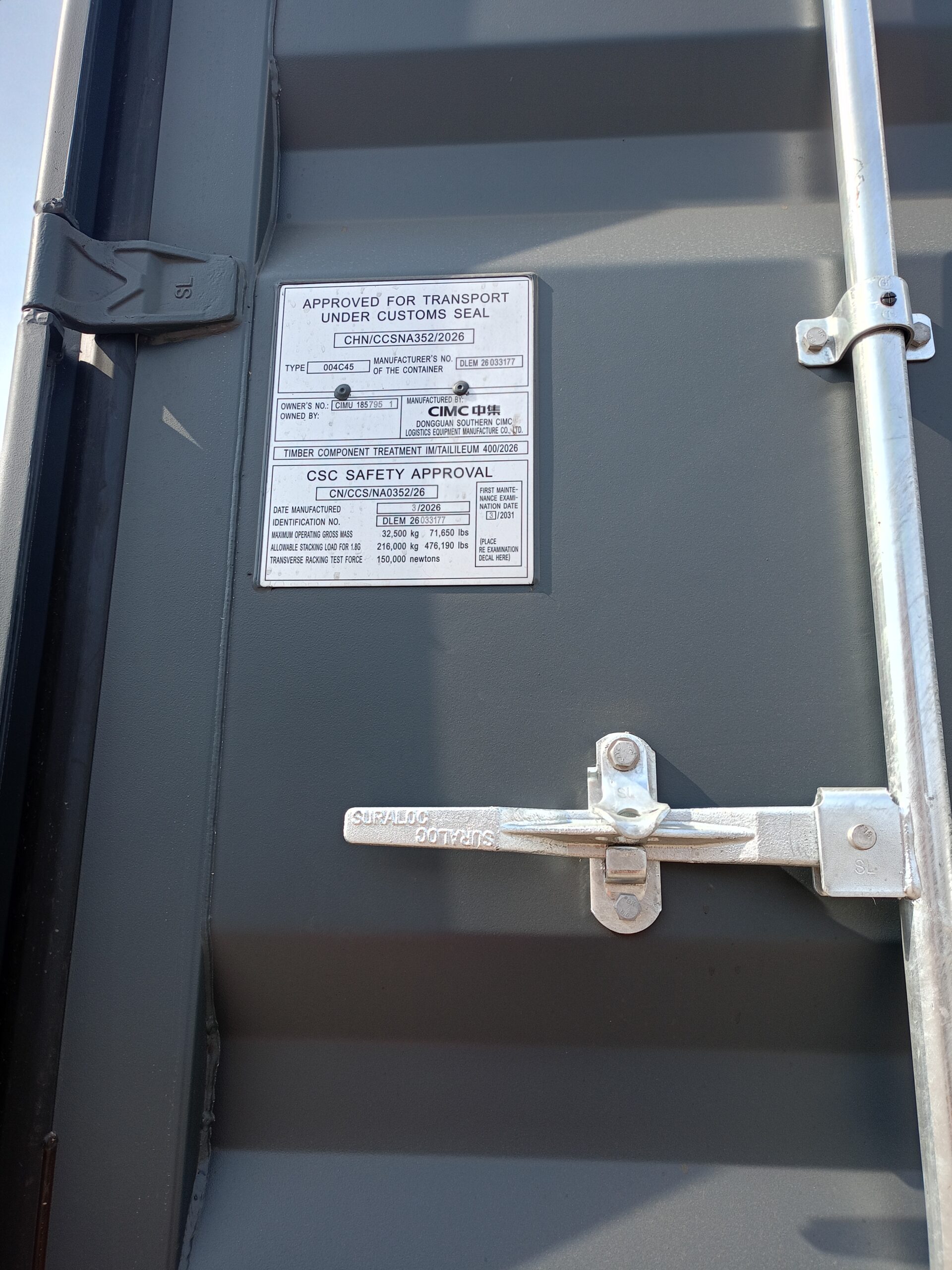 12m (40'HC) Kontener morski CIMU1857951 - obrazek 10