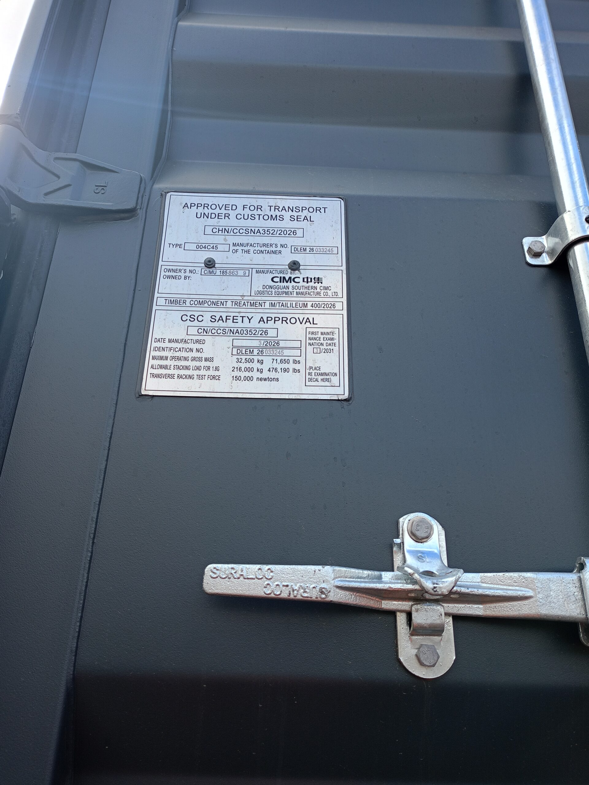 12m (40'HC) Kontener morski CIMU1858639 - obrazek 11