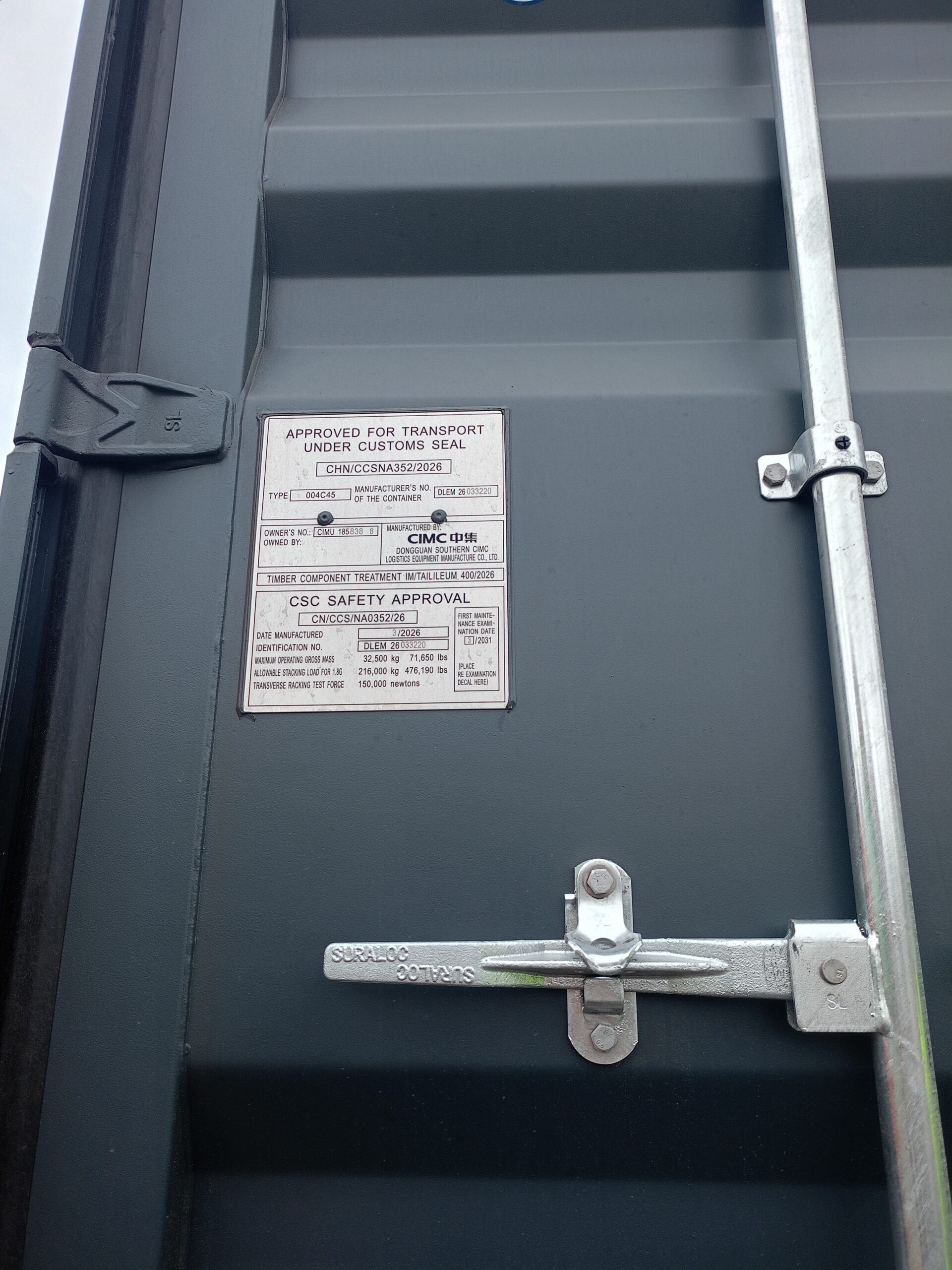 12m (40'HC) Kontener morski CIMU1859337 - obrazek 8