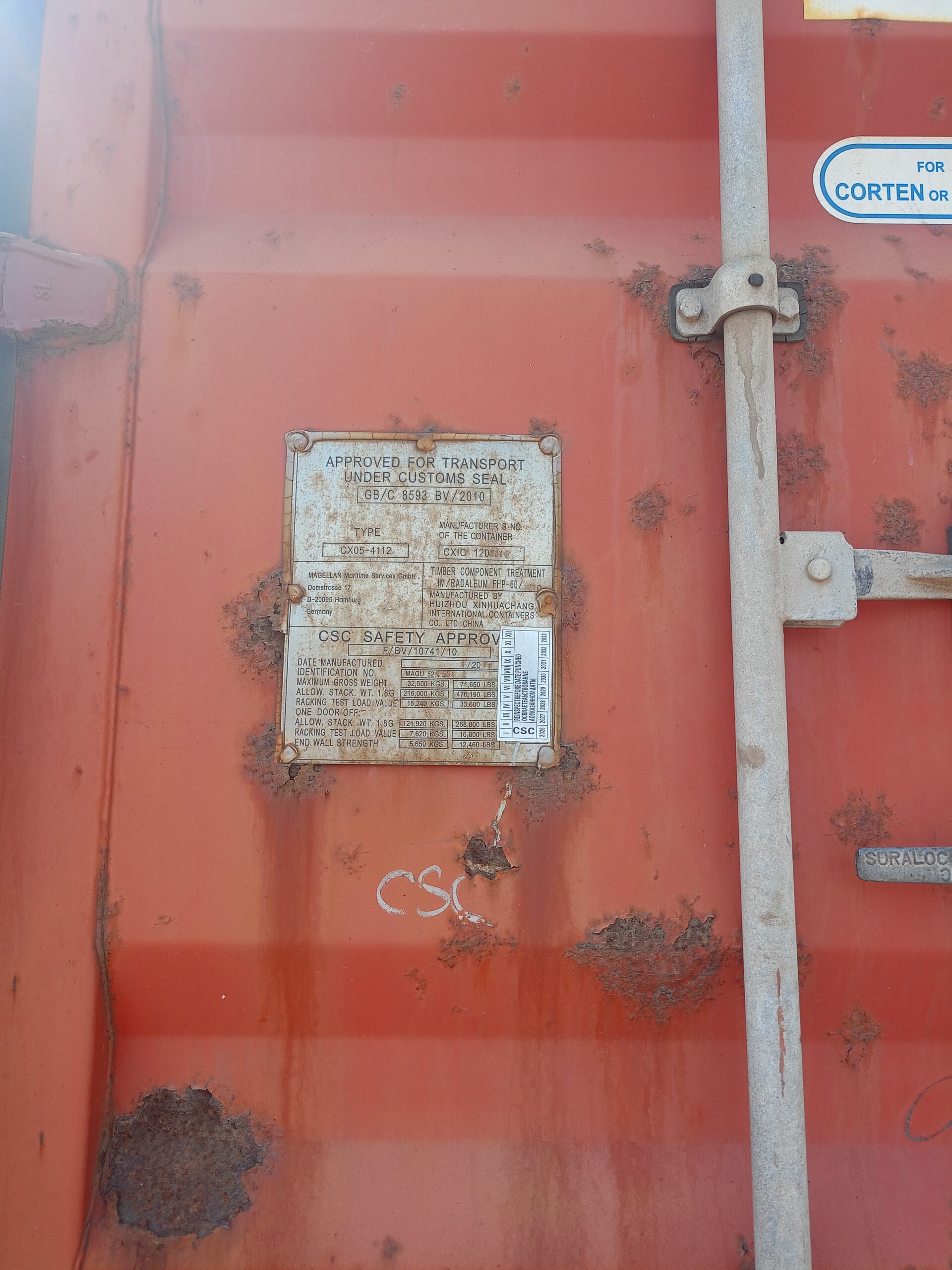 12m (40'HC) Kontener morski MAGU5245042 - obrazek 9