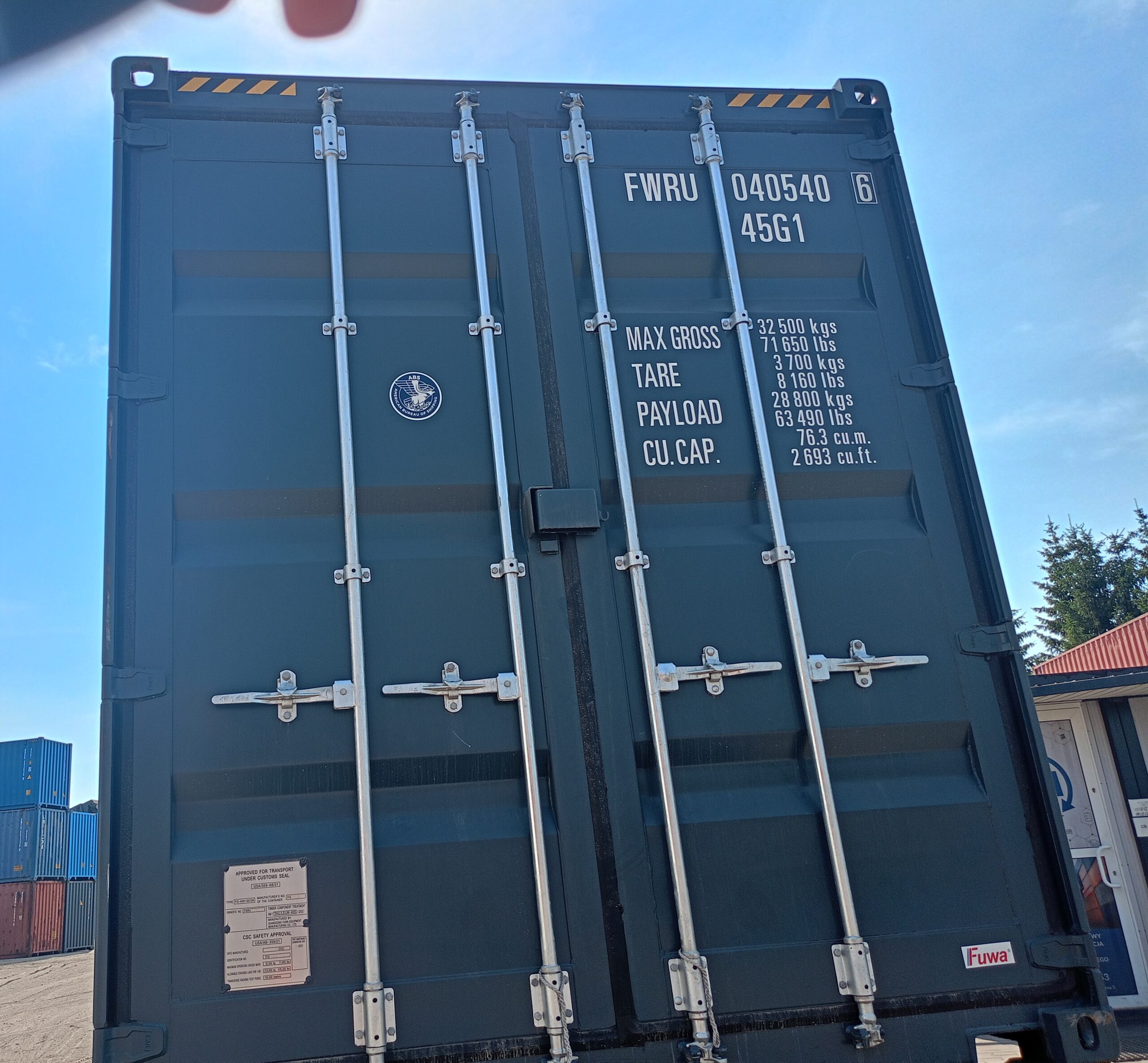 Kontener morski 12m (40'HC) FWRU0405406 - obrazek 2