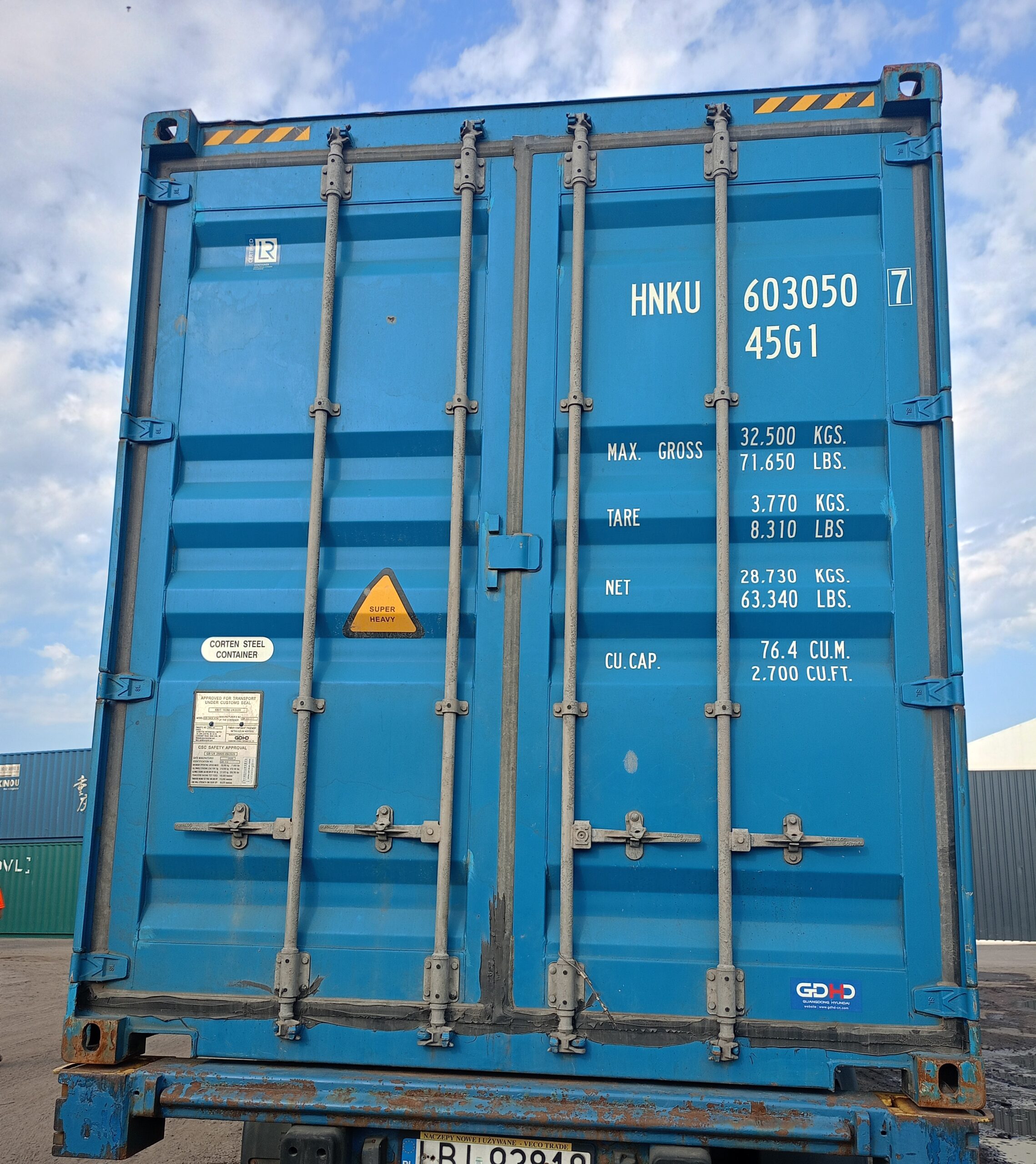 Kontener morski 12m (40'HC) HNKU6030507 - obrazek 5