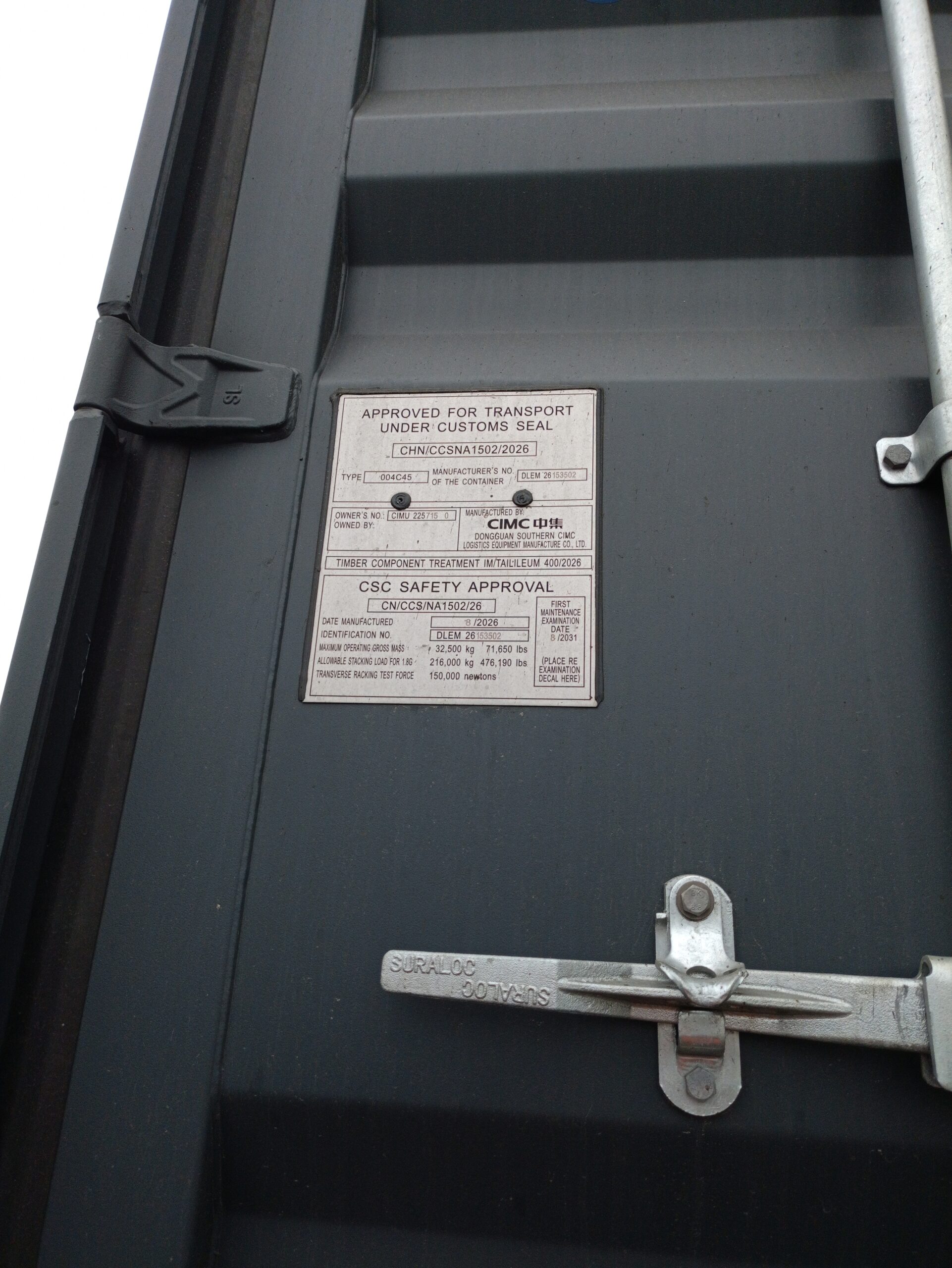 Kontener morski 12m (40'HC) CIMU2257150 - obrazek 4