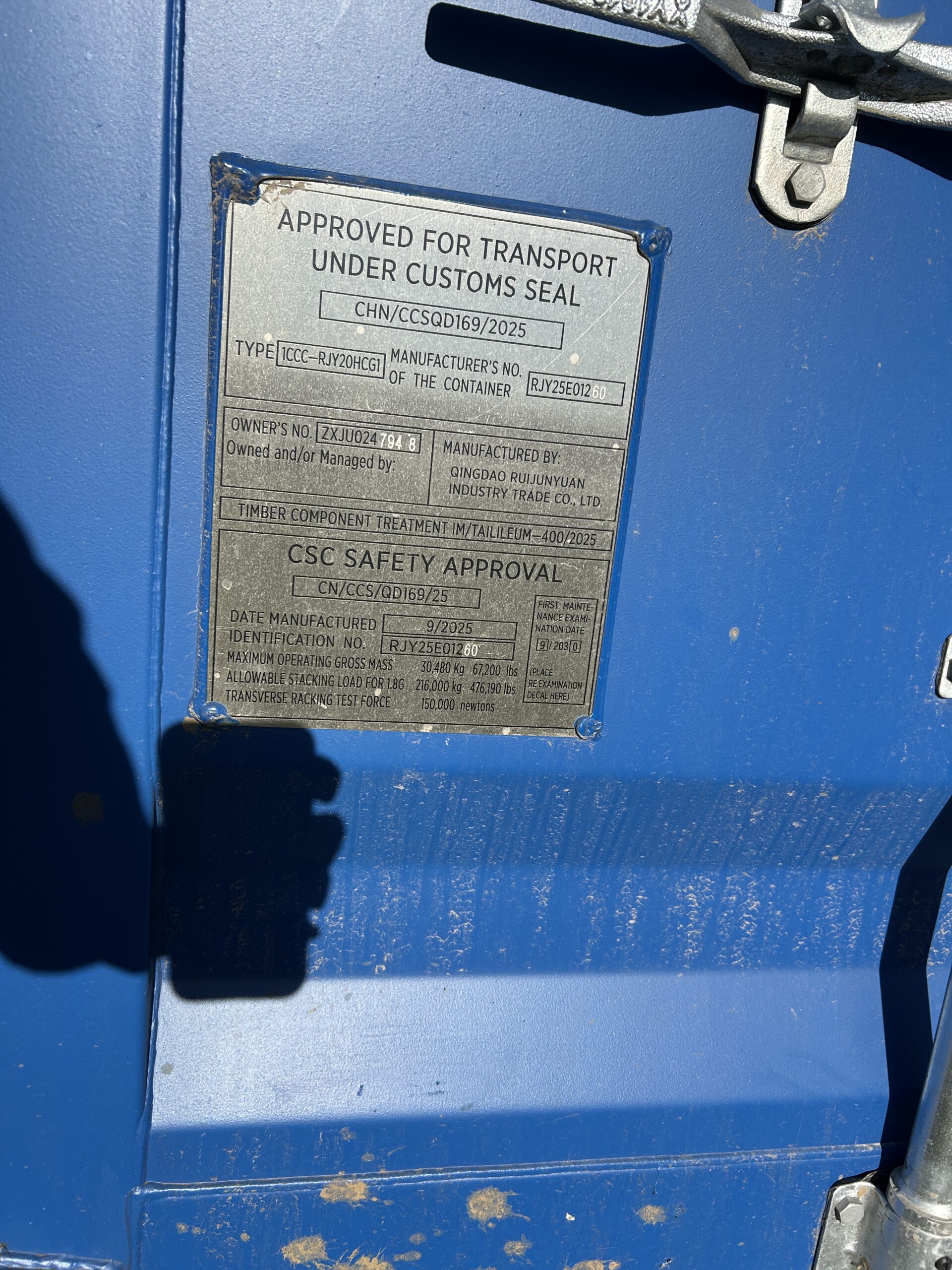 6m (20'HC) Kontener morski ZXJU0247948 - obrazek 5