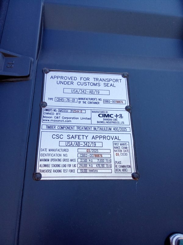 12m (40'HC) Kontener Morski MCCU3125440 - obrazek 6