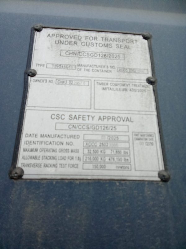12m (40'HC) Kontener Morski CIMU0229570 - obrazek 2