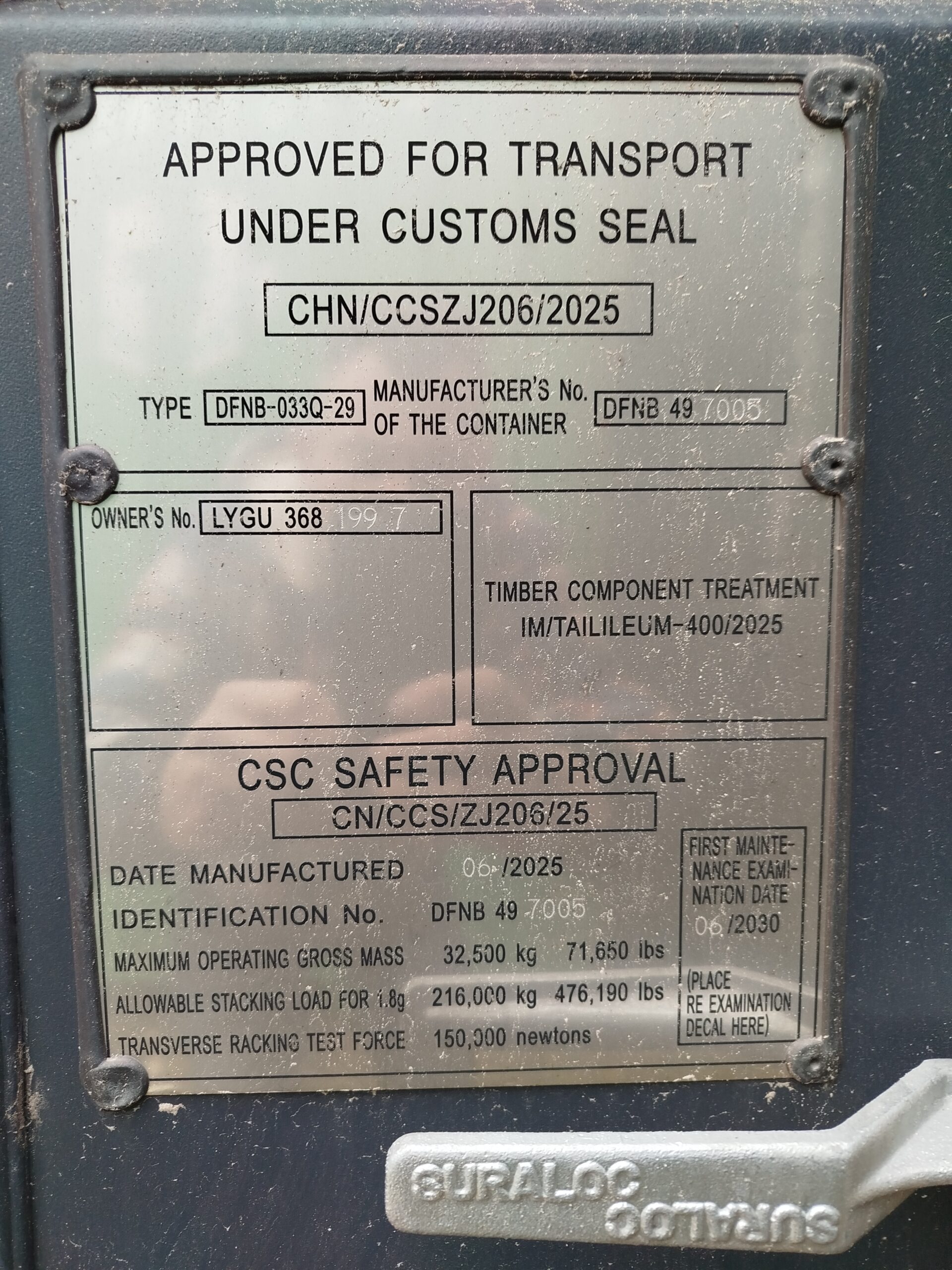 12m (40'HC) Kontener morski LYGU3681997 - obrazek 4