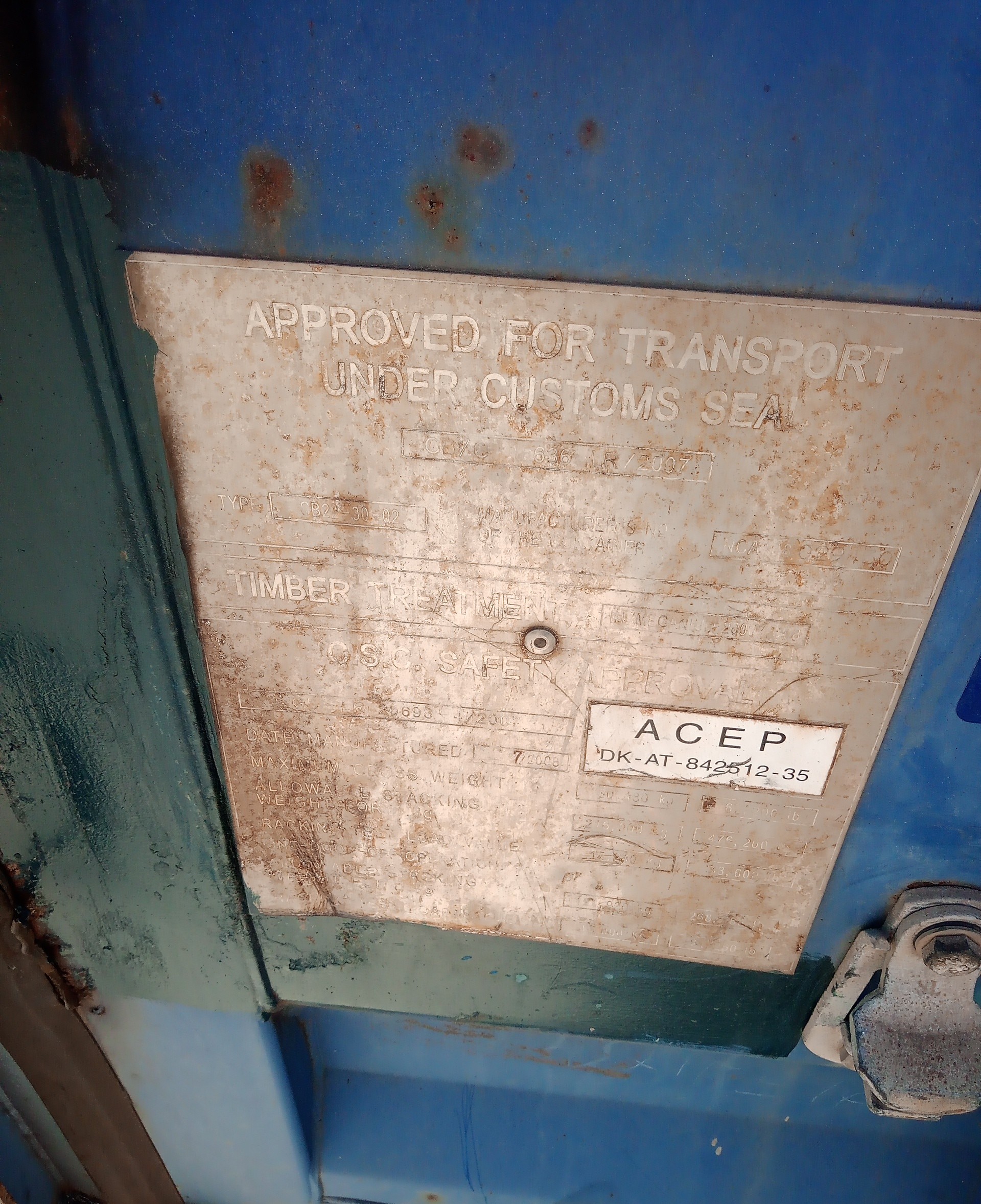 6m (20'DC) Kontener Morski MSKU7856252 - obrazek 3