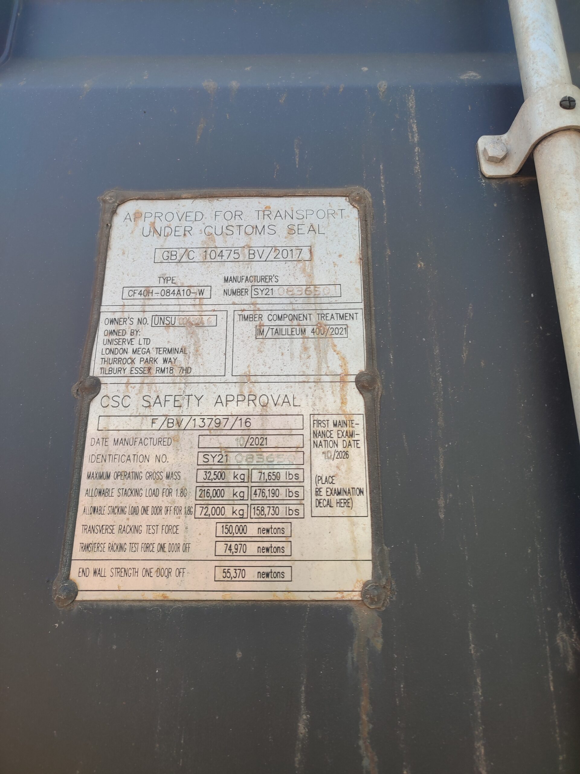 Kontener morski 12m (40'HC) UNSU0043246 - obrazek 5