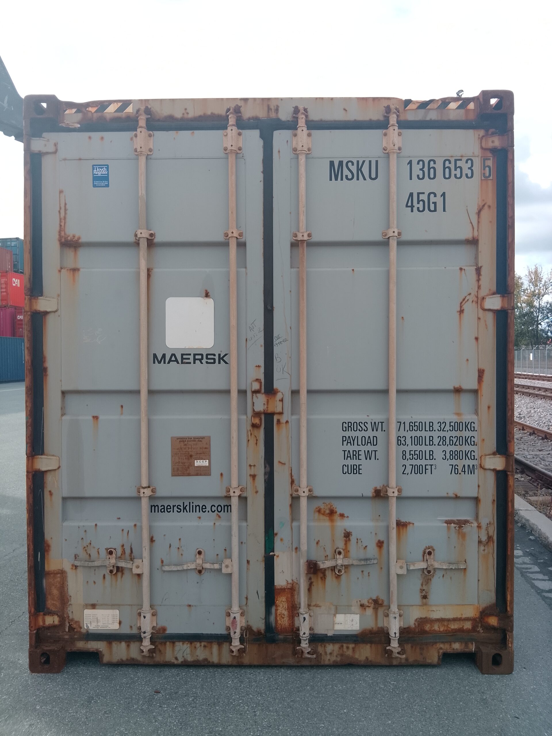 Kontener morski 12m (40'HC) MSKU1366535 - obrazek 3