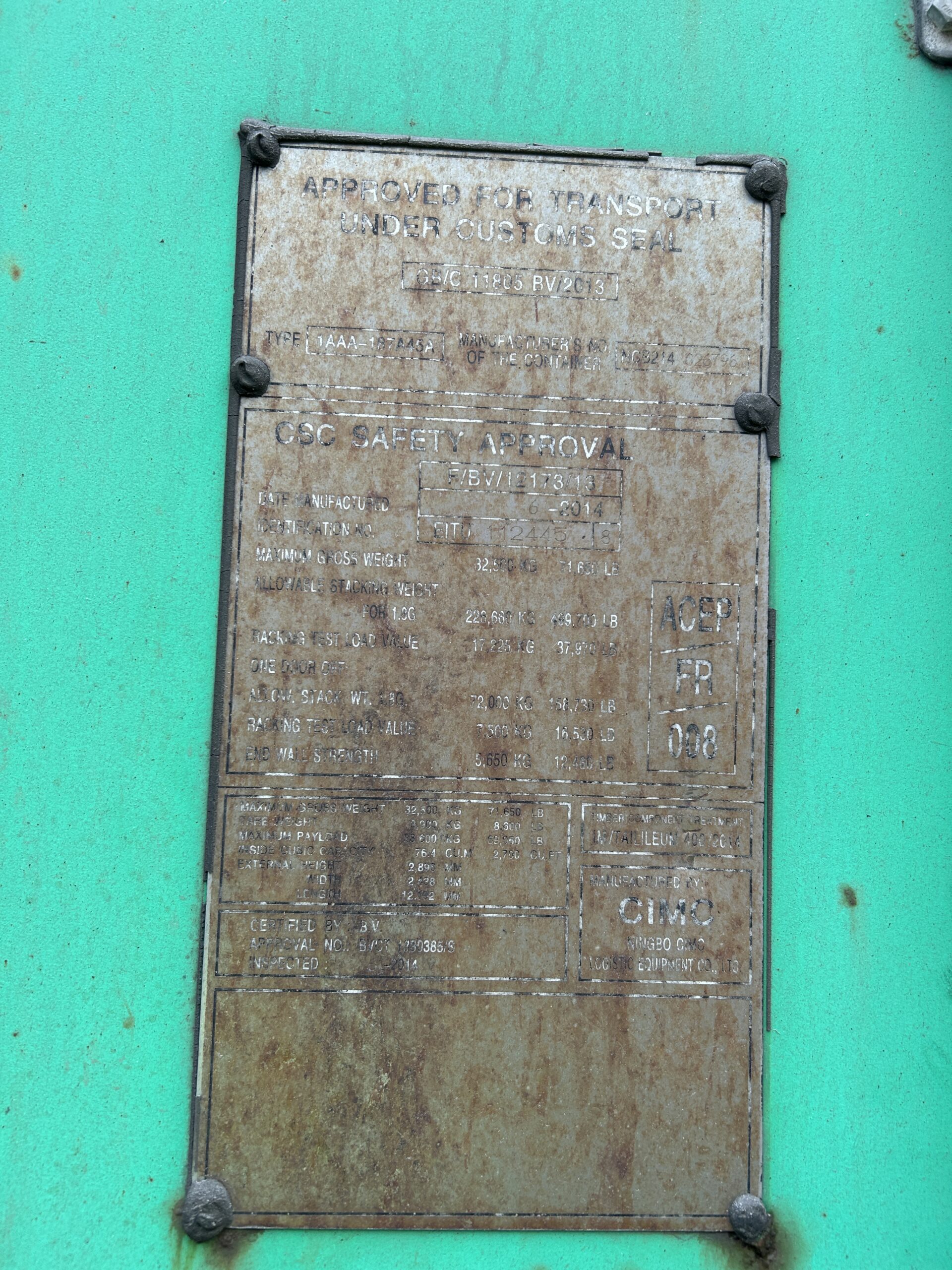 12m (40'HC) Kontener morski EITU1124458 - obrazek 4