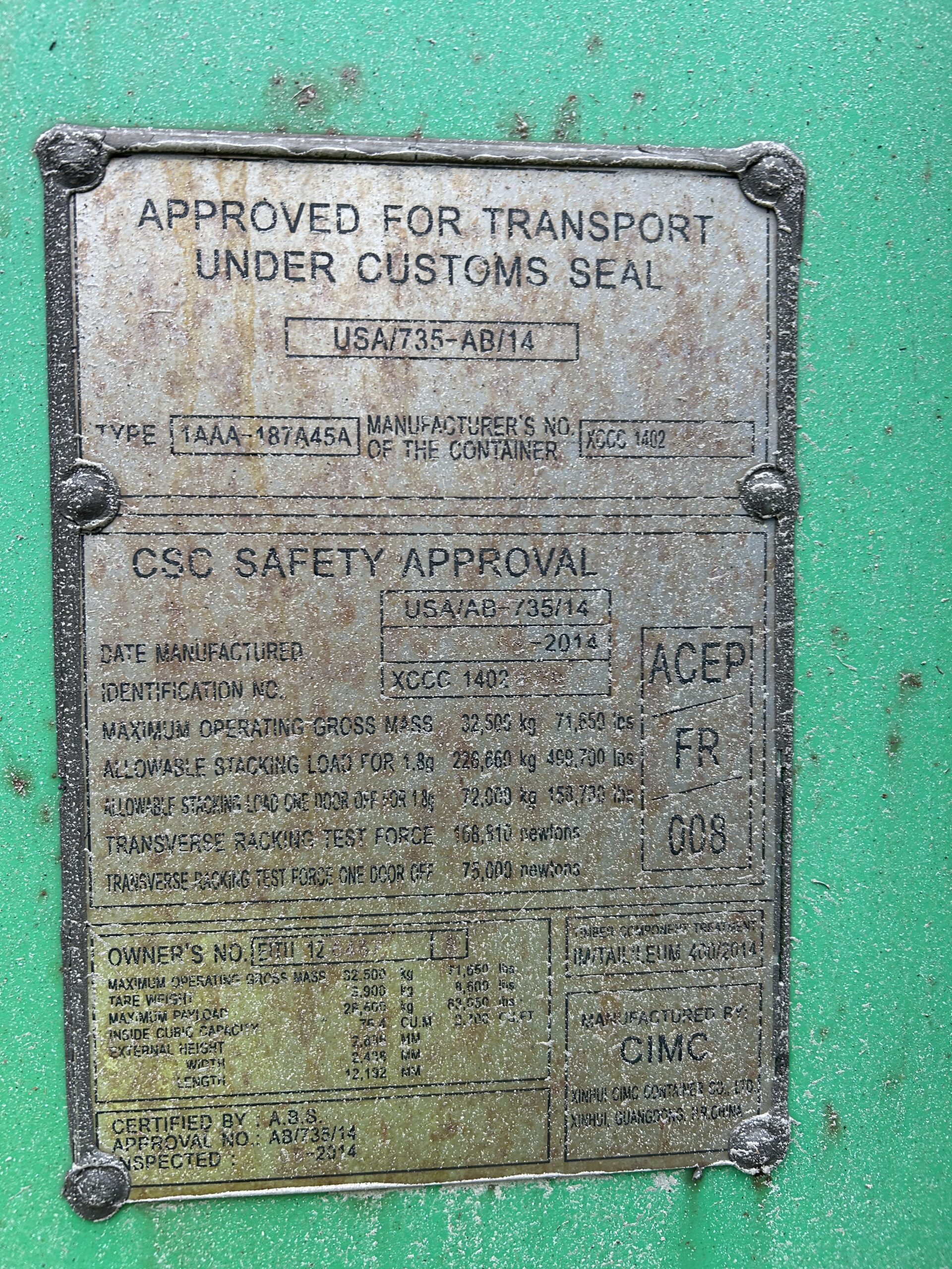 12m (40'HC) Kontener morski EITU1264378 - obrazek 5