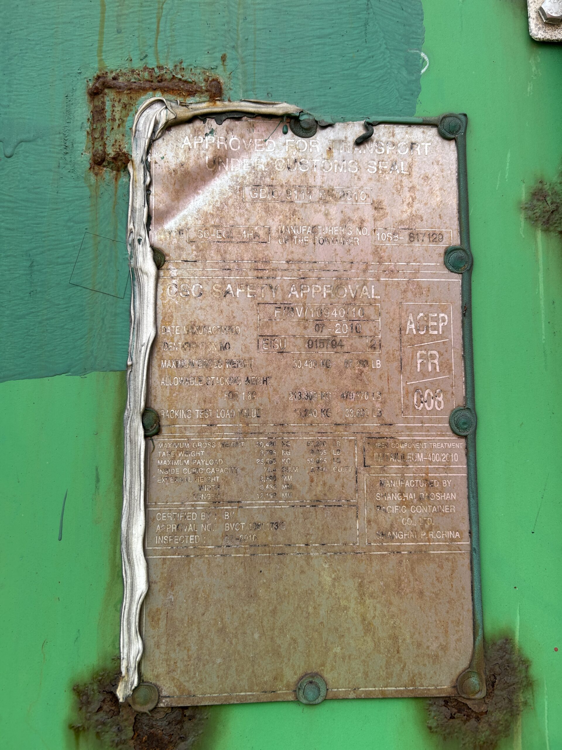 12m (40'HC) Kontener morski EISU9157942 - obrazek 4