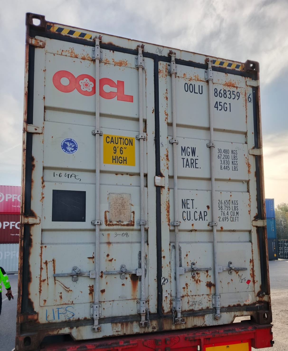 12m (40'HC) Kontener morski OOLU8683596 - obrazek 2