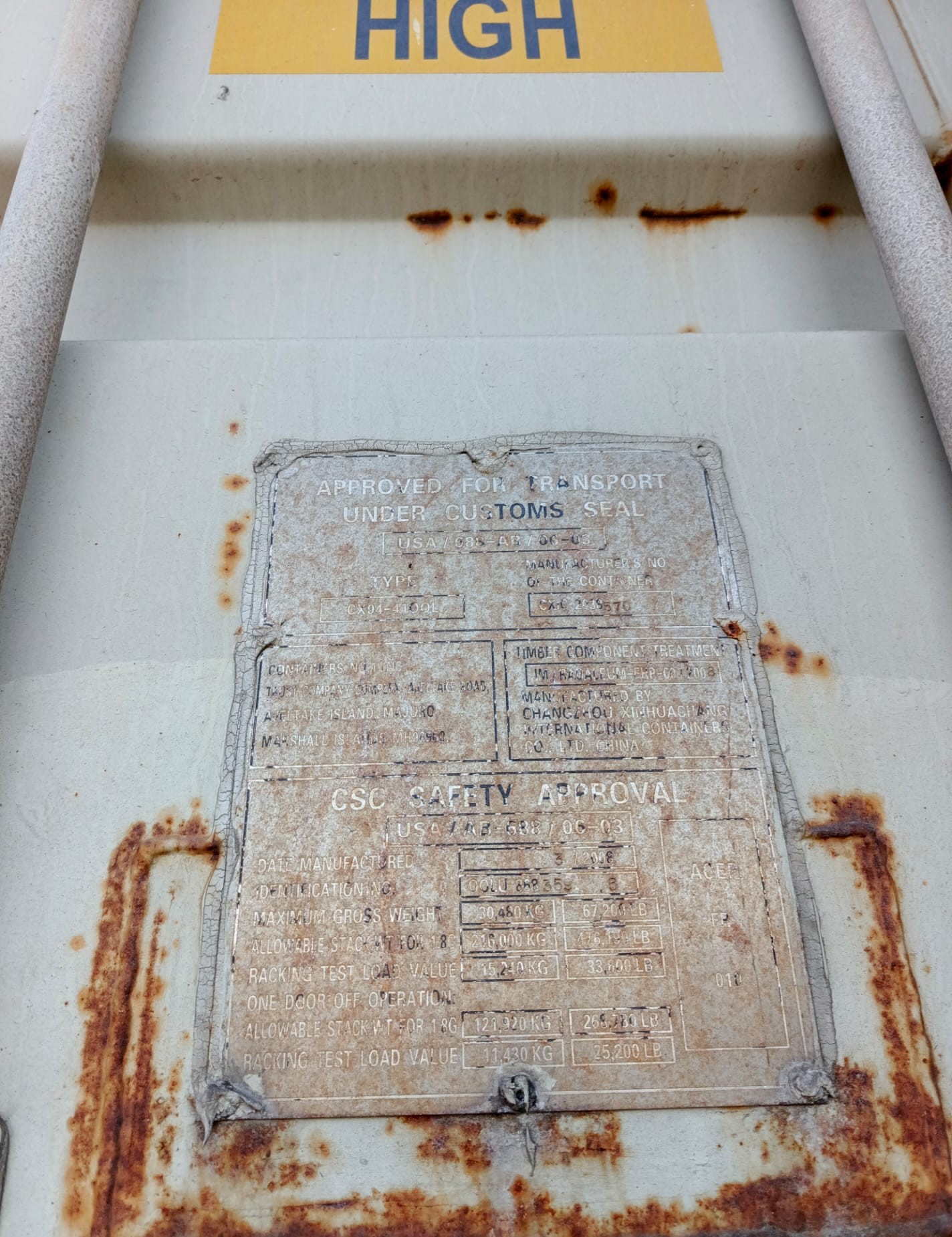 12m (40'HC) Kontener morski OOLU8683596 - obrazek 3