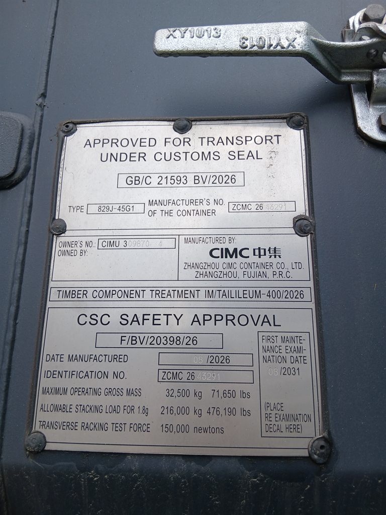 Kontener morski 12m (40'HC) CIMU3098704 - obrazek 5