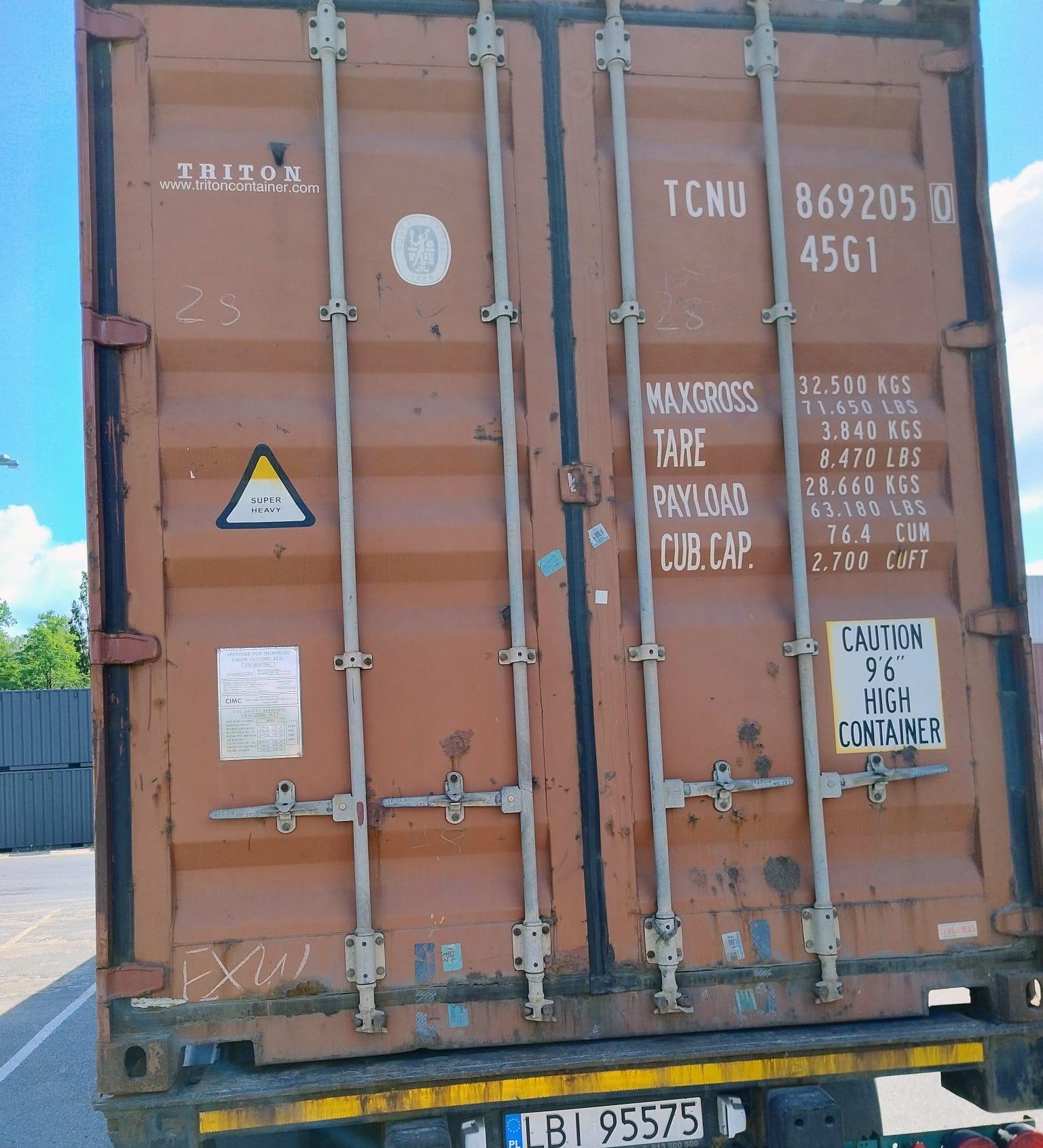Kontener morski 12m (40'HC) TCNU8692050 - obrazek 2