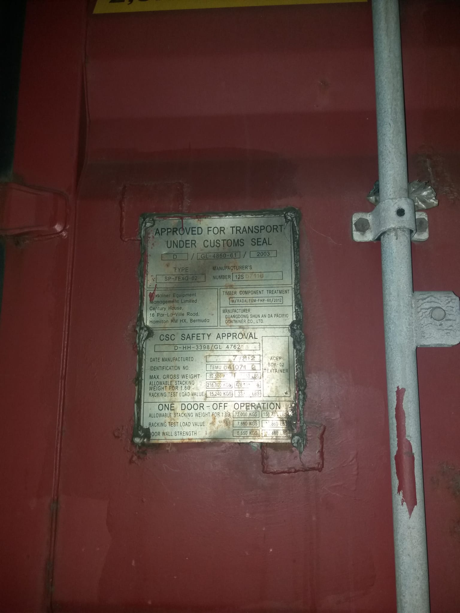 12m (40'HC) Kontener morski TEMU6410712 - obrazek 7