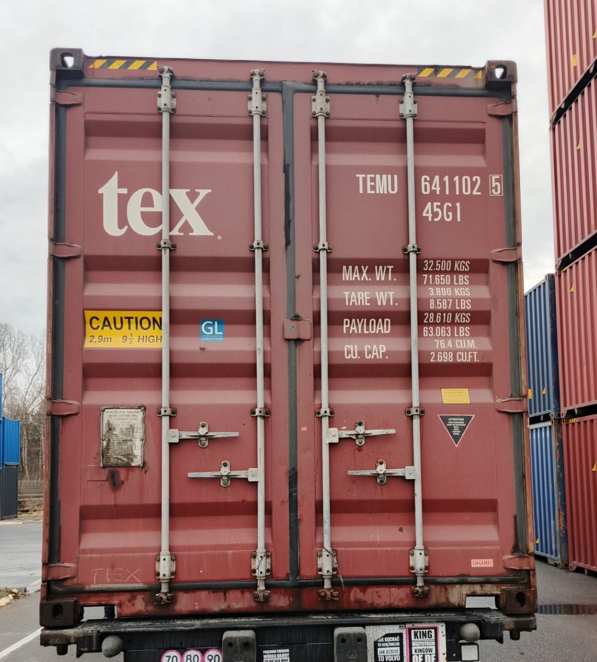 12m (40'HC) Kontener morski EGSU9055459 - obrazek 2