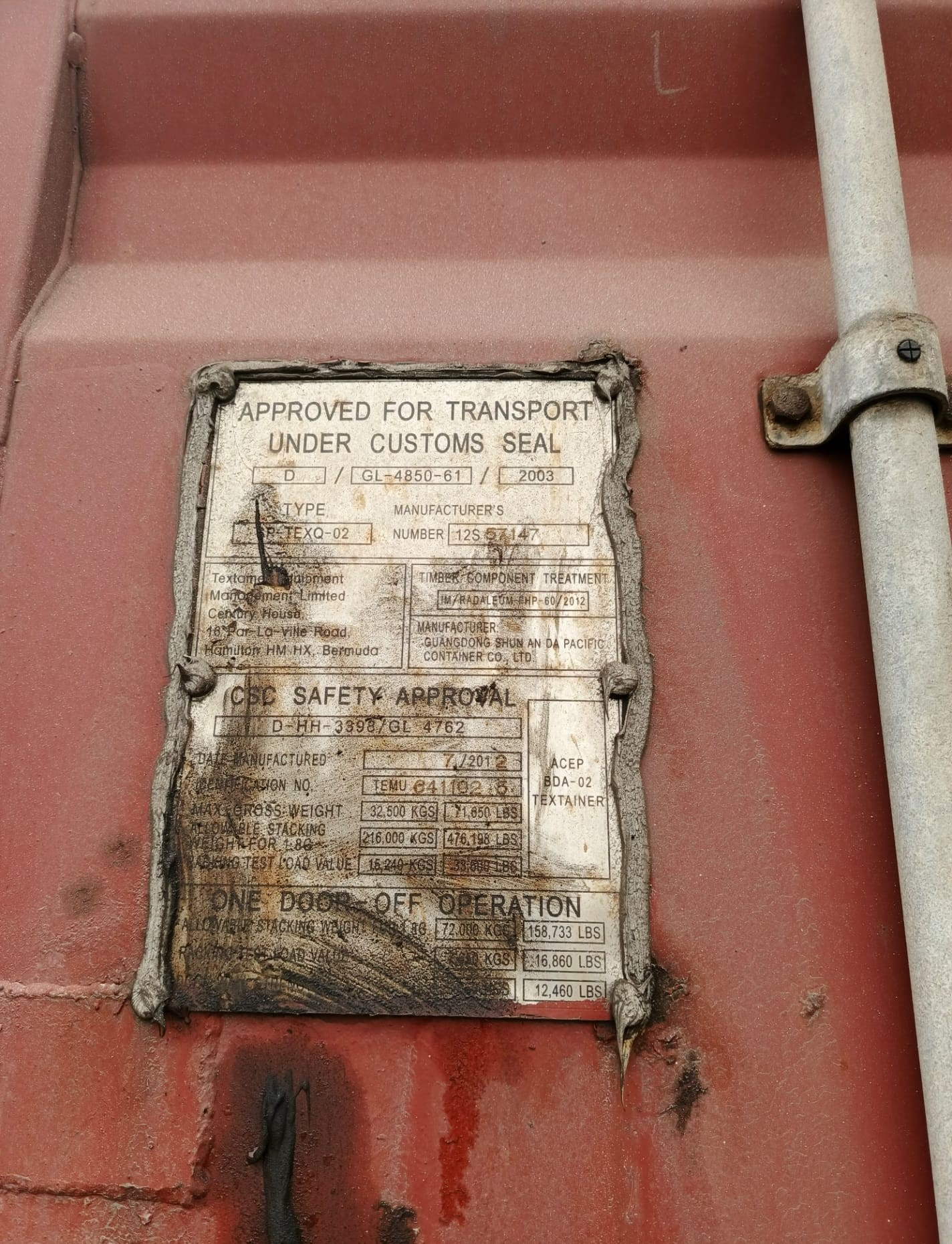 12m (40'HC) Kontener morski EGSU9055459 - obrazek 3