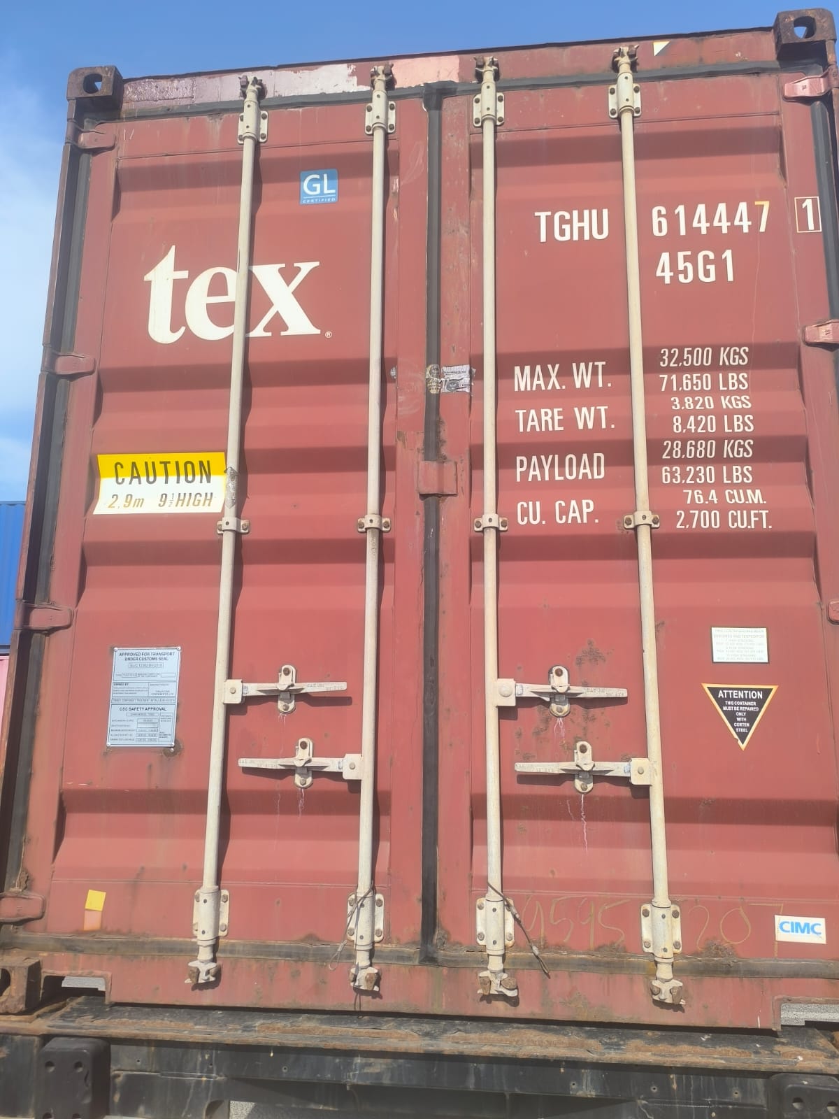 Kontener morski 12m (40'HC) TGHU6144471 - obrazek 2