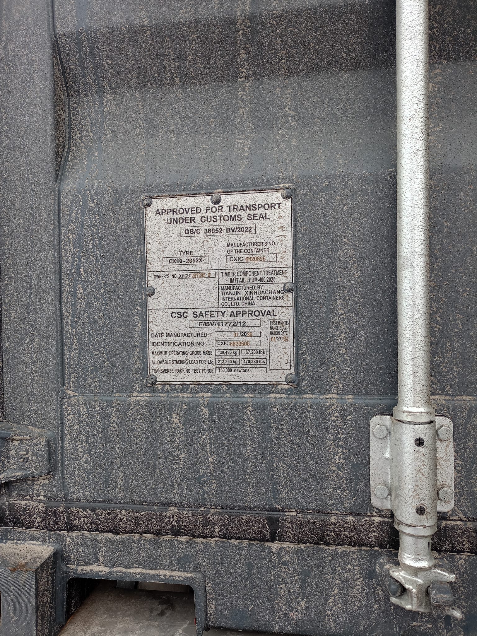 6m (20'DC) Kontener Morski XHCU2872950 - obrazek 11