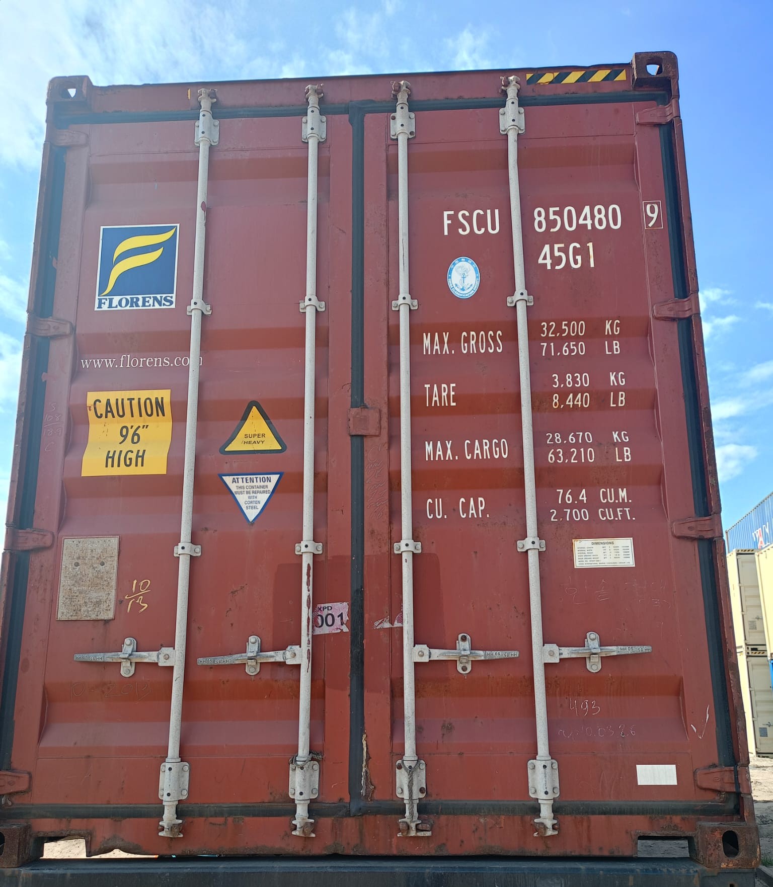 12m (40'HC) Kontener morski FSCU8504809 - obrazek 7