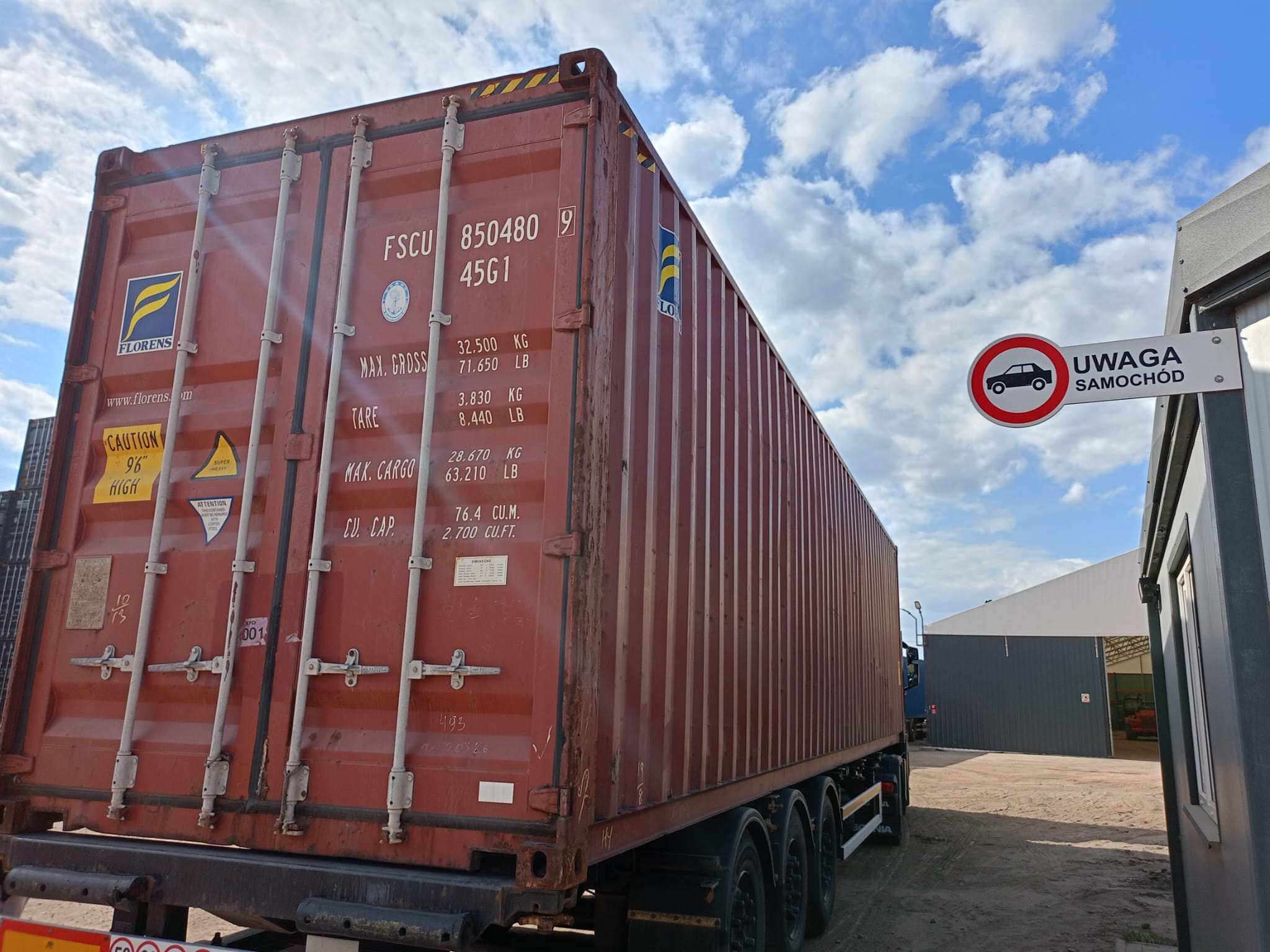 12m (40'HC) Kontener morski FSCU8504809 - obrazek 2