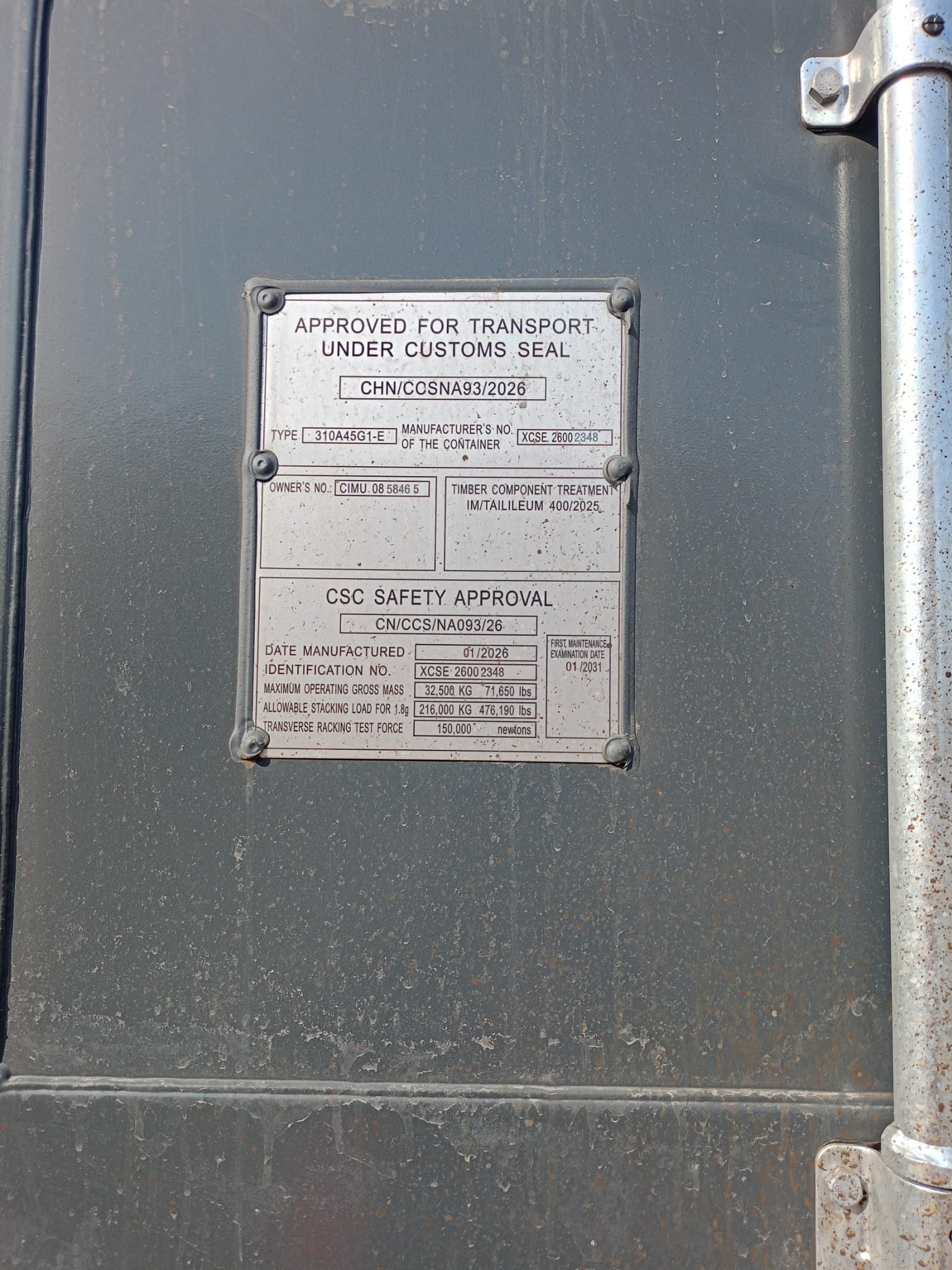 12m (40'HC) Kontener morski CIMU0858465 - obrazek 9