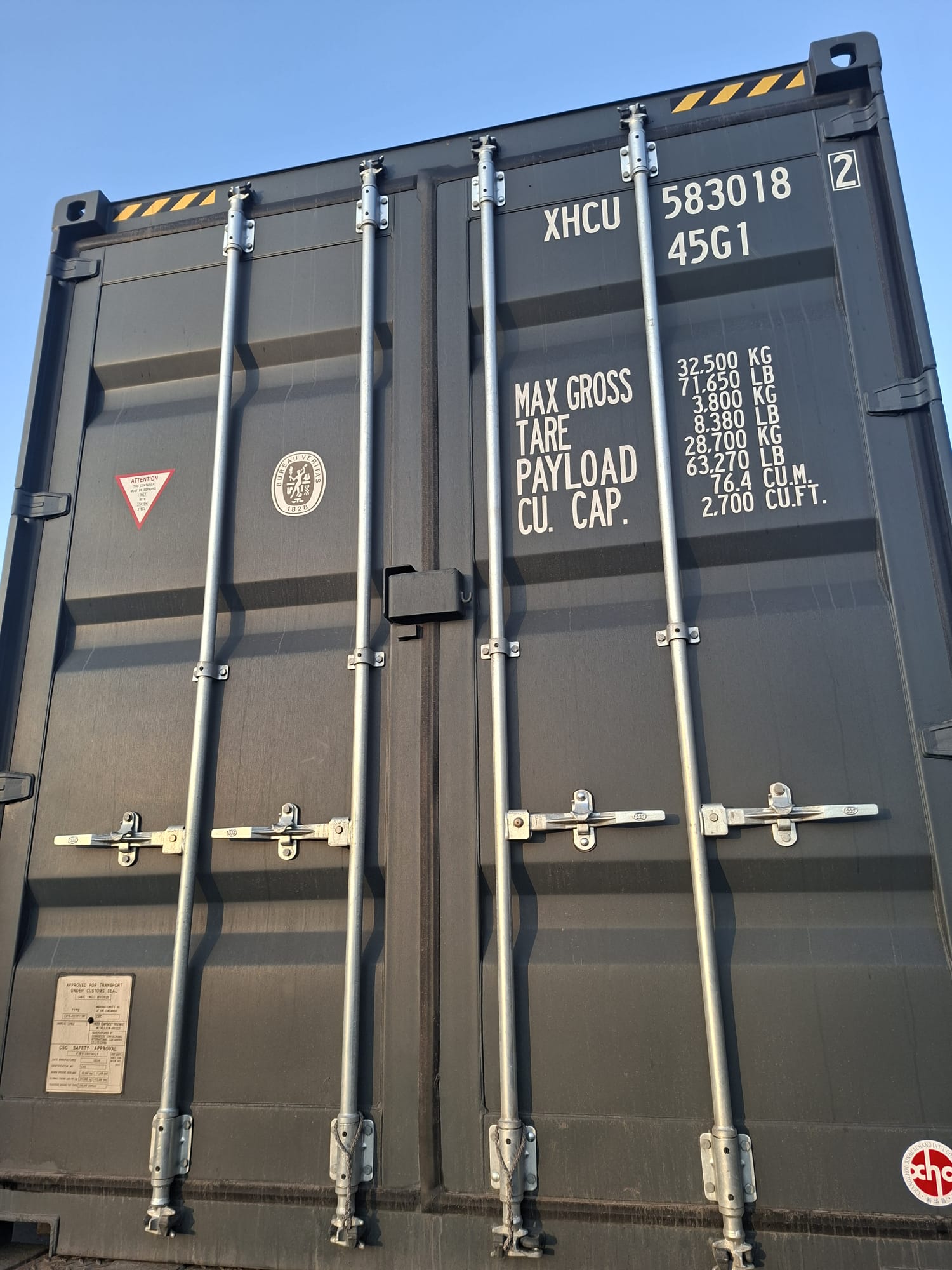 12m (40'HC) Kontener morski XHCU5830182 - obrazek 4