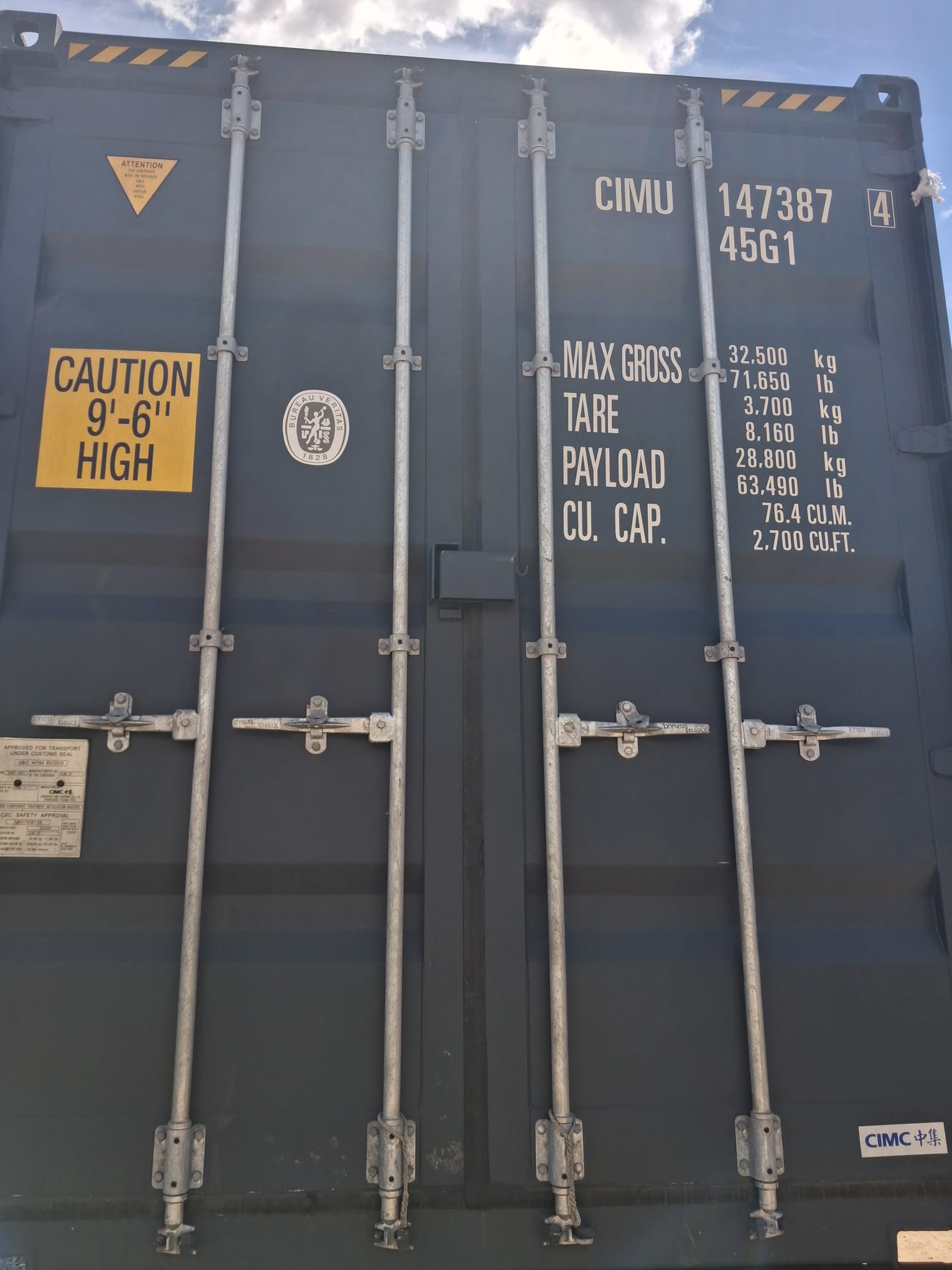 Kontener morski 12m (40'HC) CIMU1473874 - obrazek 7