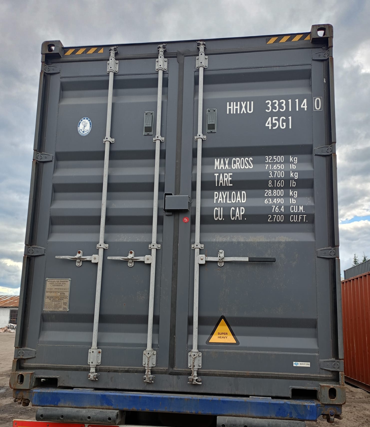 Kontener morski 12m (40'HC) HHXU3331140 - obrazek 12