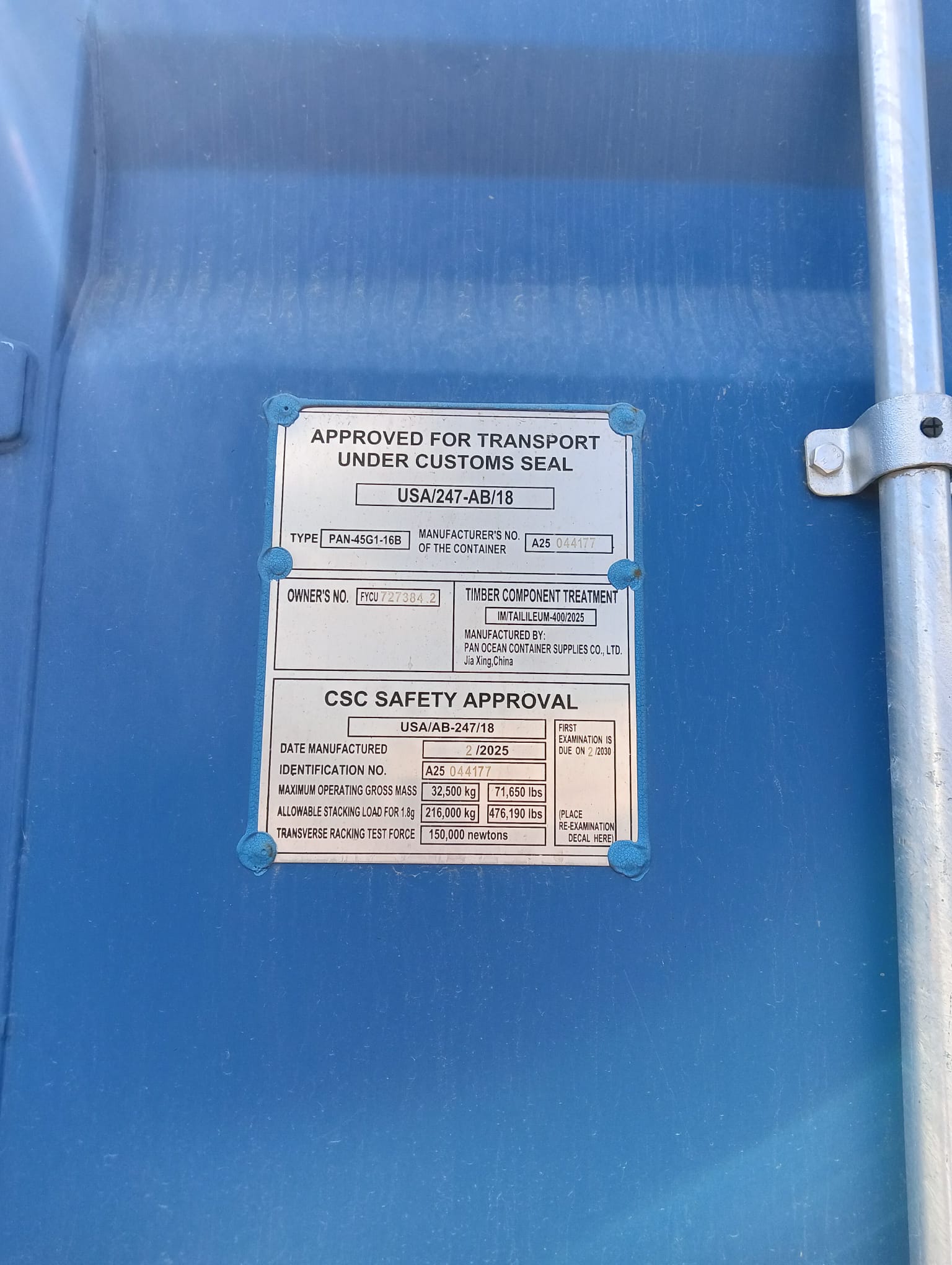 Kontener morski 12m (40'HC) FYCU7273842 - obrazek 9