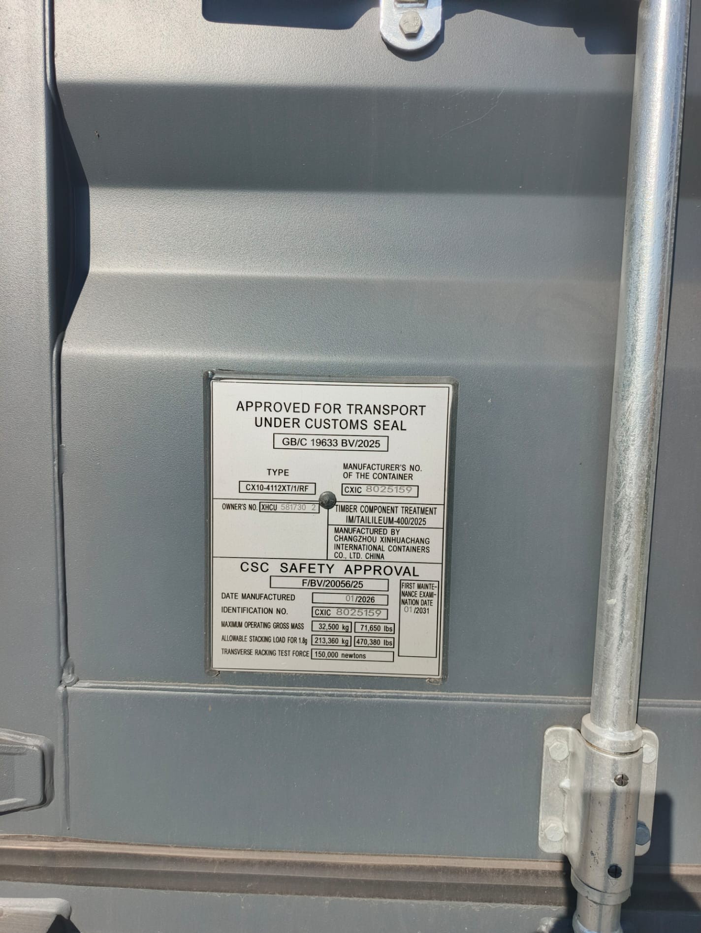 Kontener morski 12m (40'HC) XHCU5817302 - obrazek 8