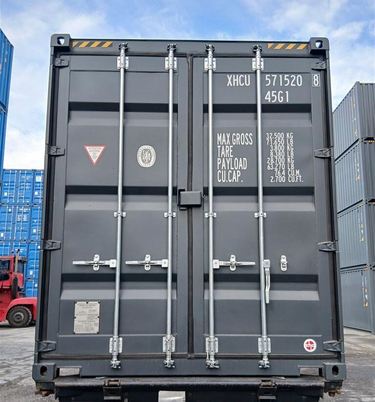 oznaczenia wagowe na drzwiach kontenera